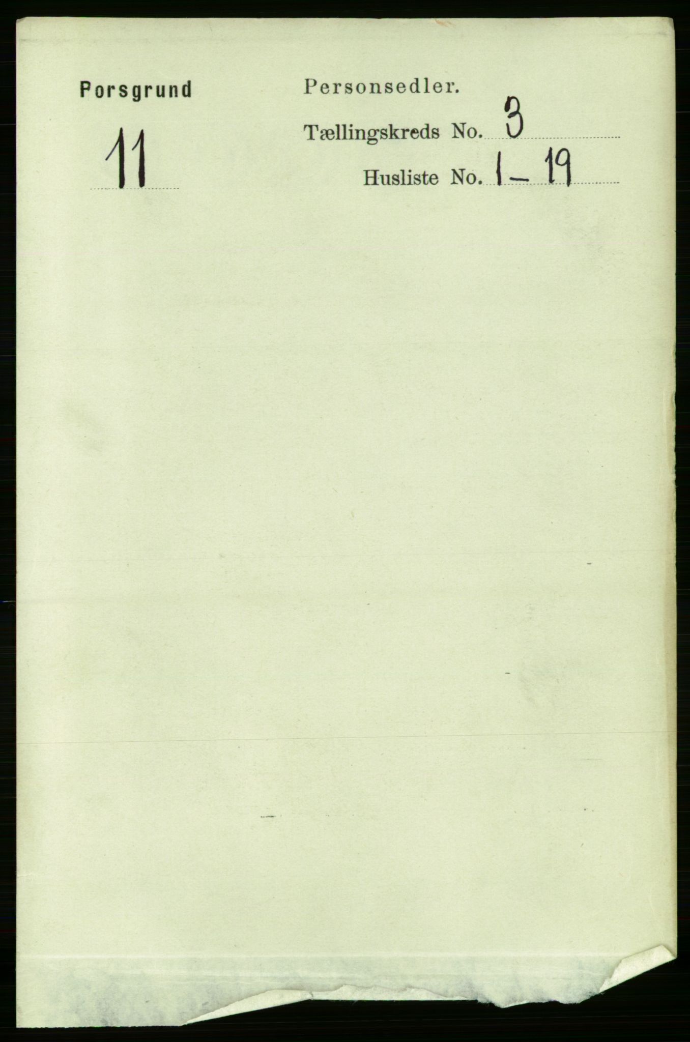 RA, 1891 census for 0805 Porsgrunn, 1891, p. 2782