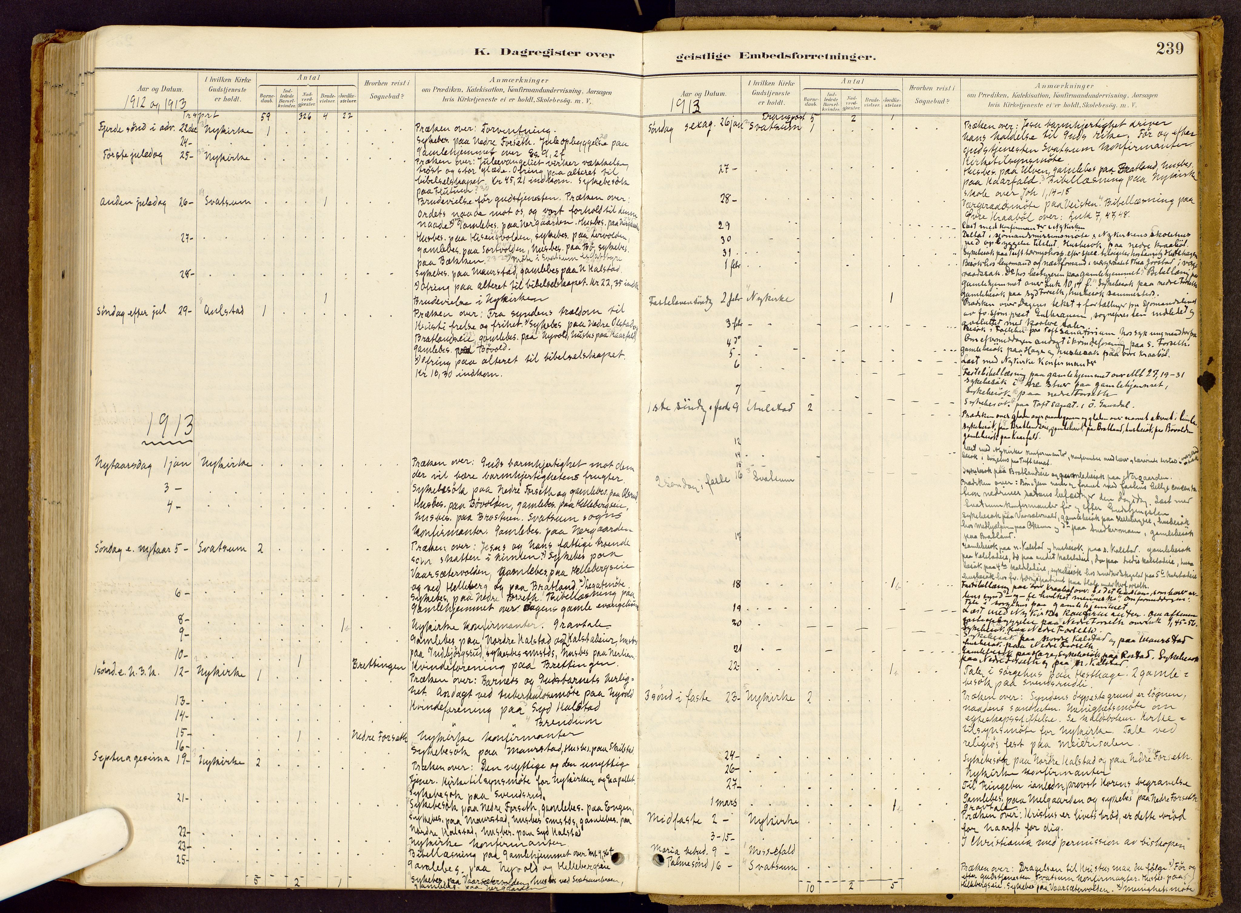 Vestre Gausdal prestekontor, SAH/PREST-094/H/Ha/Haa/L0002: Parish register (official) no. 2, 1887-1918, p. 239