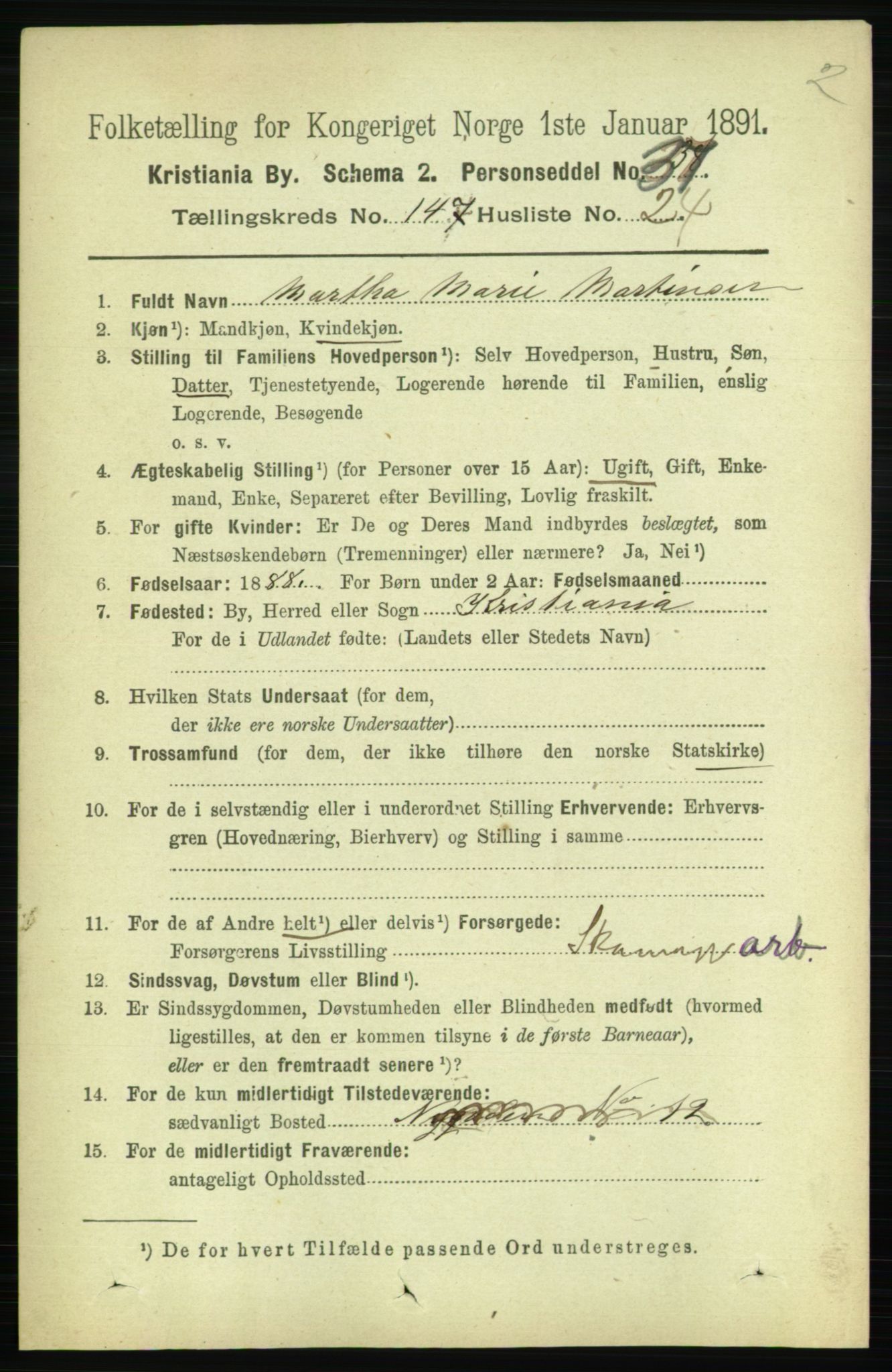 RA, 1891 census for 0301 Kristiania, 1891, p. 82267