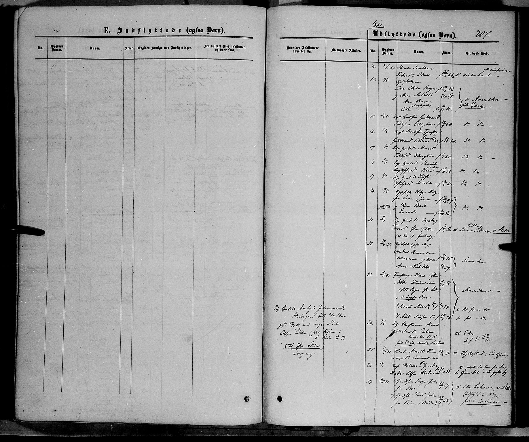 Vang prestekontor, Valdres, SAH/PREST-140/H/Ha/L0007: Parish register (official) no. 7, 1865-1881, p. 207