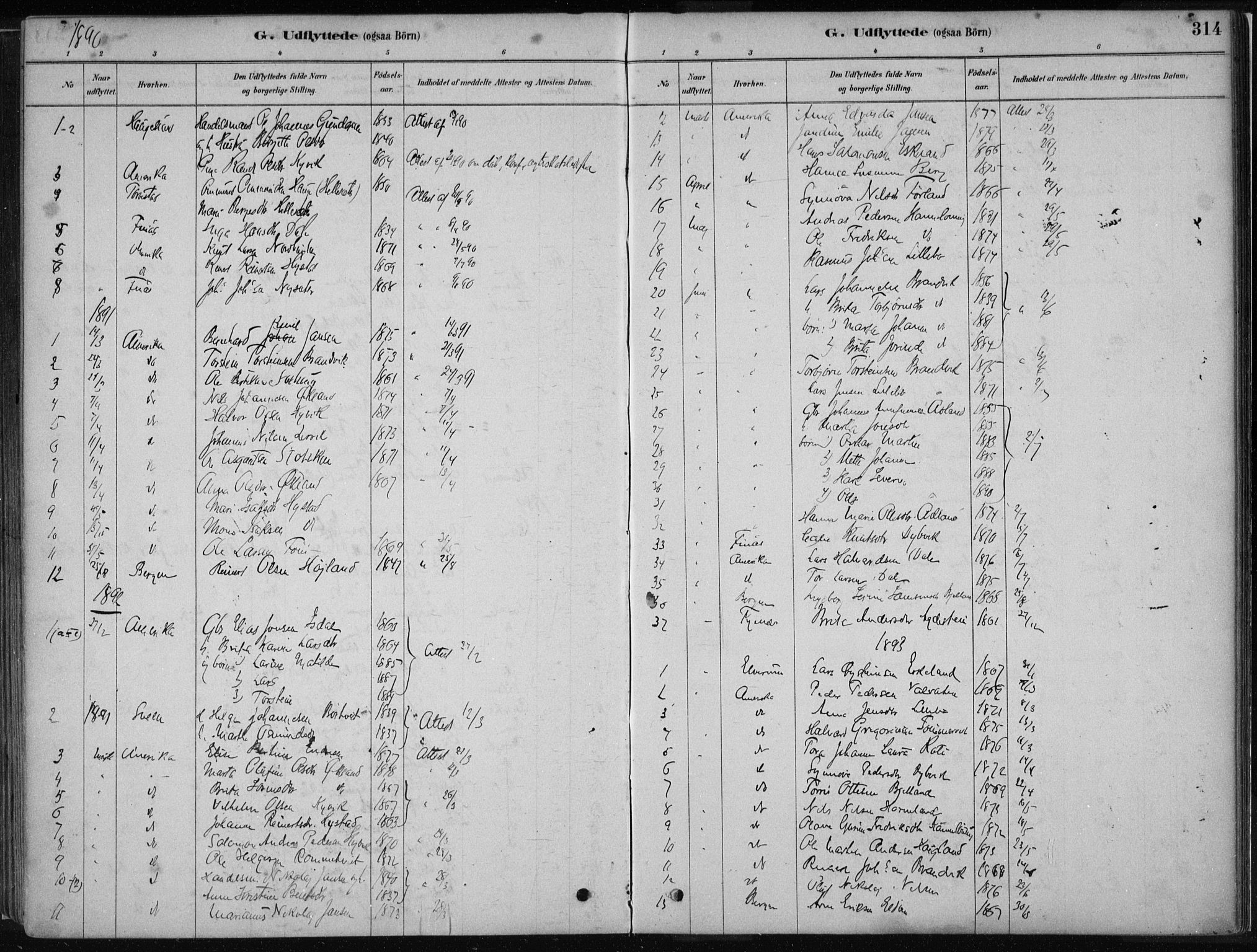 Stord sokneprestembete, SAB/A-78201/H/Haa: Parish register (official) no. B 2, 1878-1913, p. 314