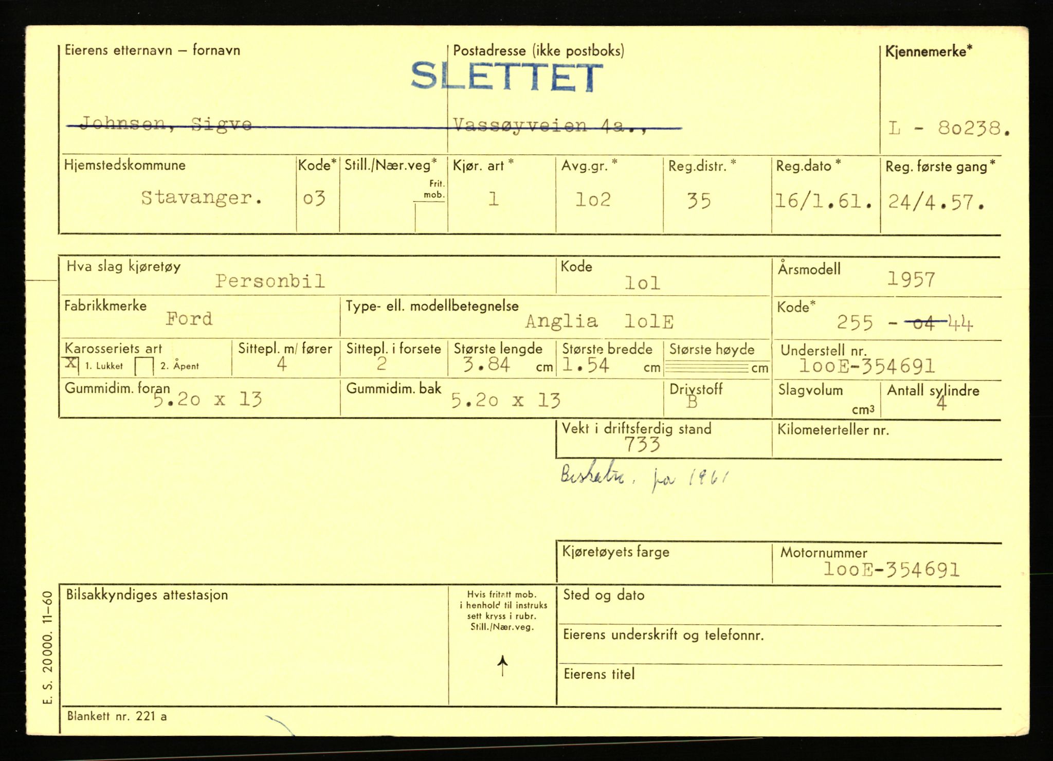 Stavanger trafikkstasjon, AV/SAST-A-101942/0/F/L0070: L-78800 - L-80499, 1930-1971, p. 2102