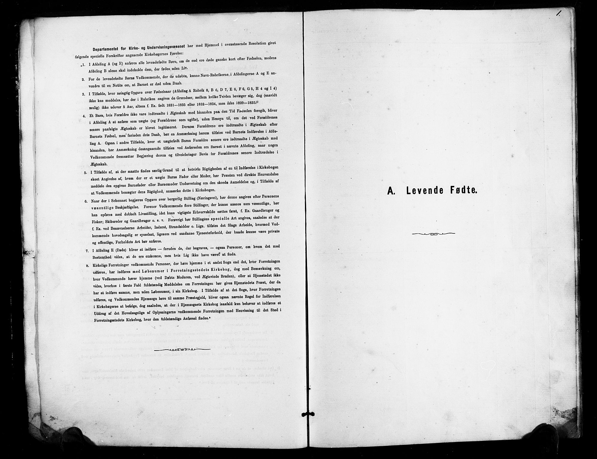 Herefoss sokneprestkontor, SAK/1111-0019/F/Fb/Fbb/L0002: Parish register (copy) no. B 2, 1879-1894, p. 1