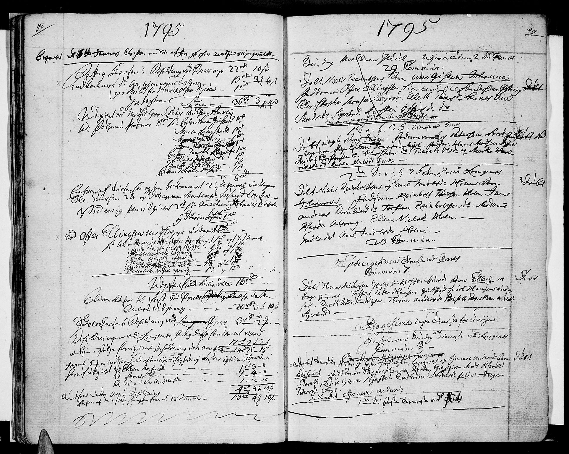 Ministerialprotokoller, klokkerbøker og fødselsregistre - Nordland, AV/SAT-A-1459/893/L1330: Parish register (official) no. 893A03, 1791-1820, p. 48-49