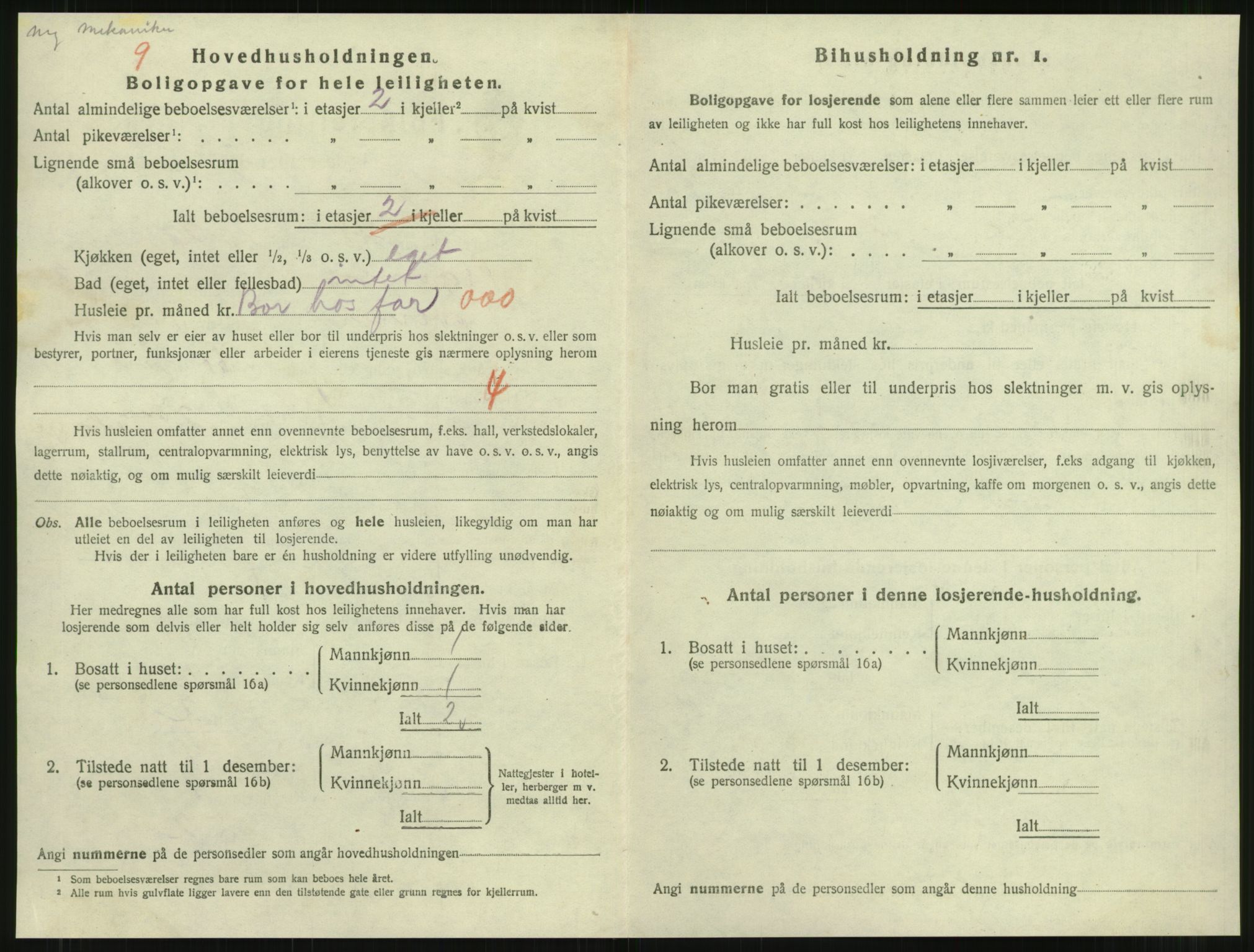 SAT, 1920 census for Namsos, 1920, p. 1308