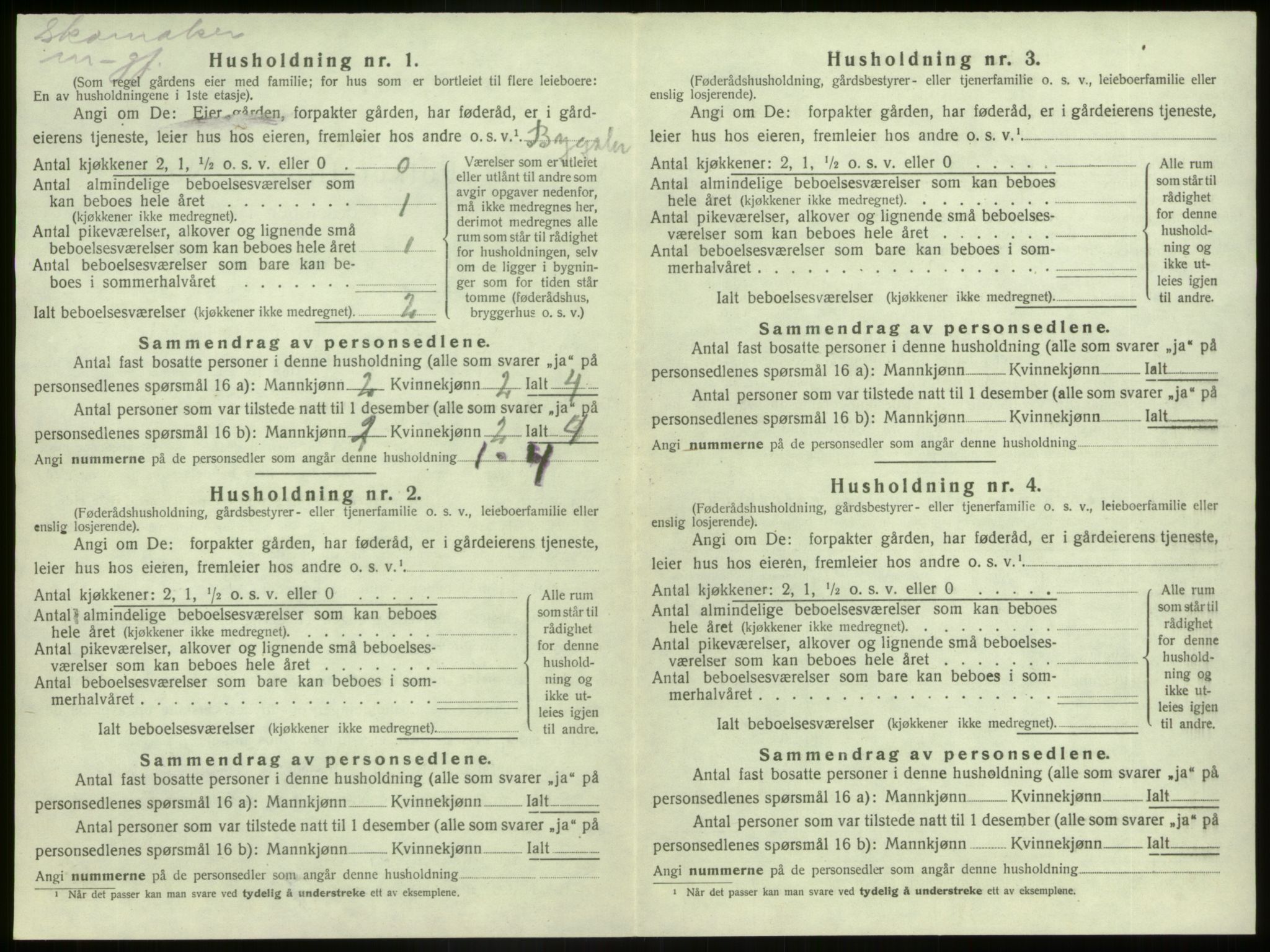 SAB, 1920 census for Kinn, 1920, p. 1136