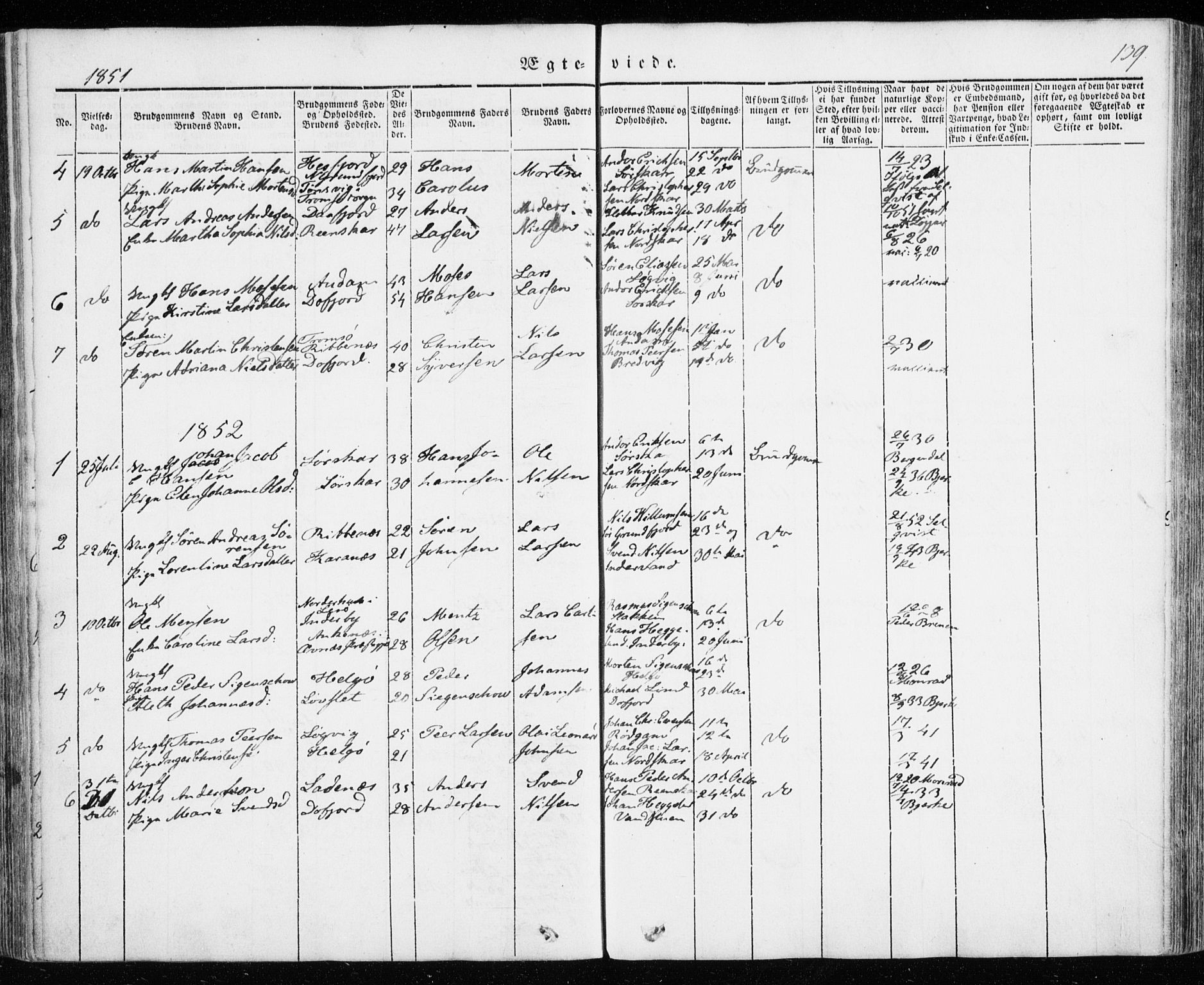 Karlsøy sokneprestembete, SATØ/S-1299/H/Ha/Haa/L0009kirke: Parish register (official) no. 9, 1838-1867, p. 139