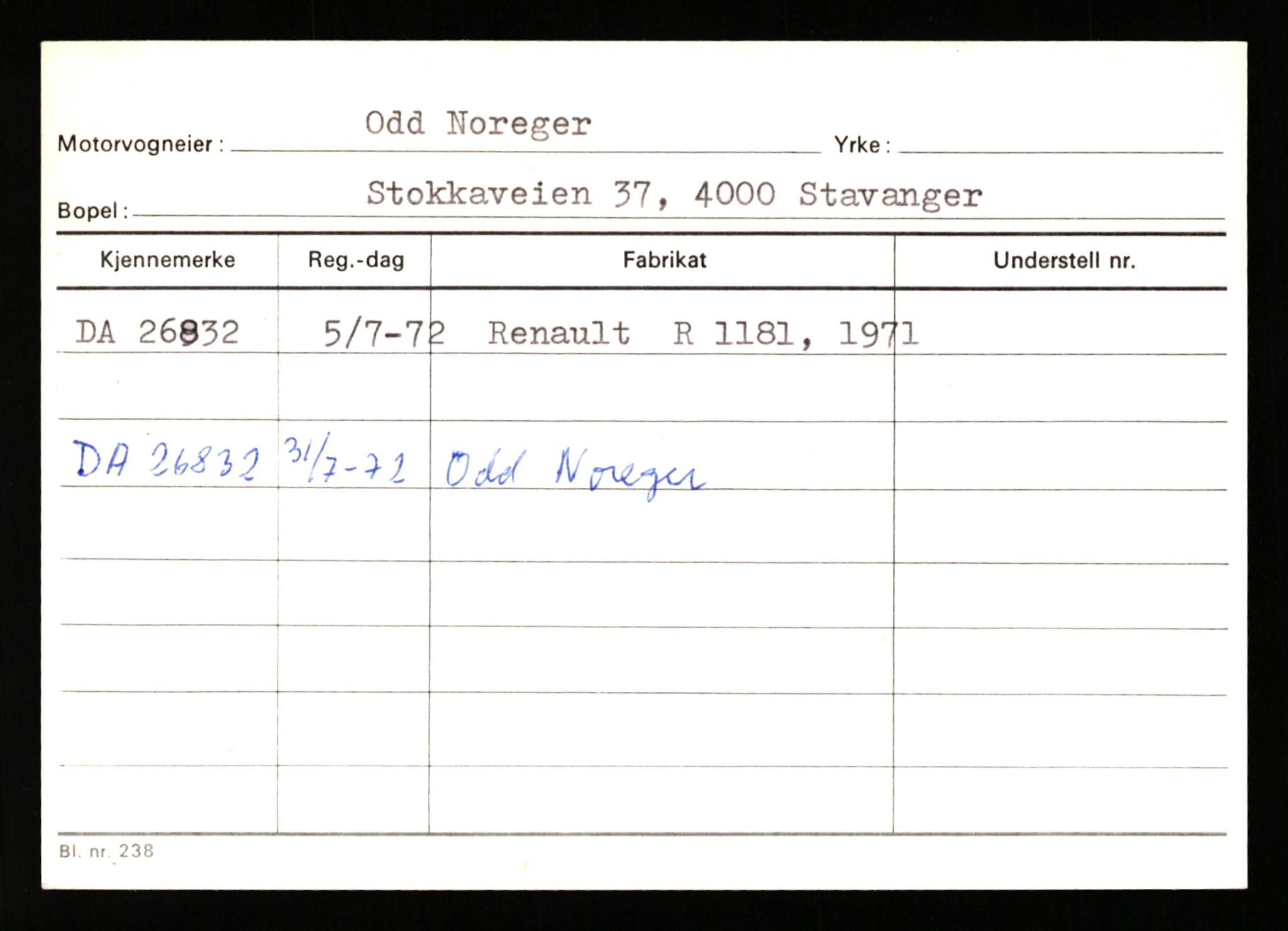 Stavanger trafikkstasjon, AV/SAST-A-101942/0/G/L0005: Registreringsnummer: 23000 - 34245, 1930-1971, p. 1307