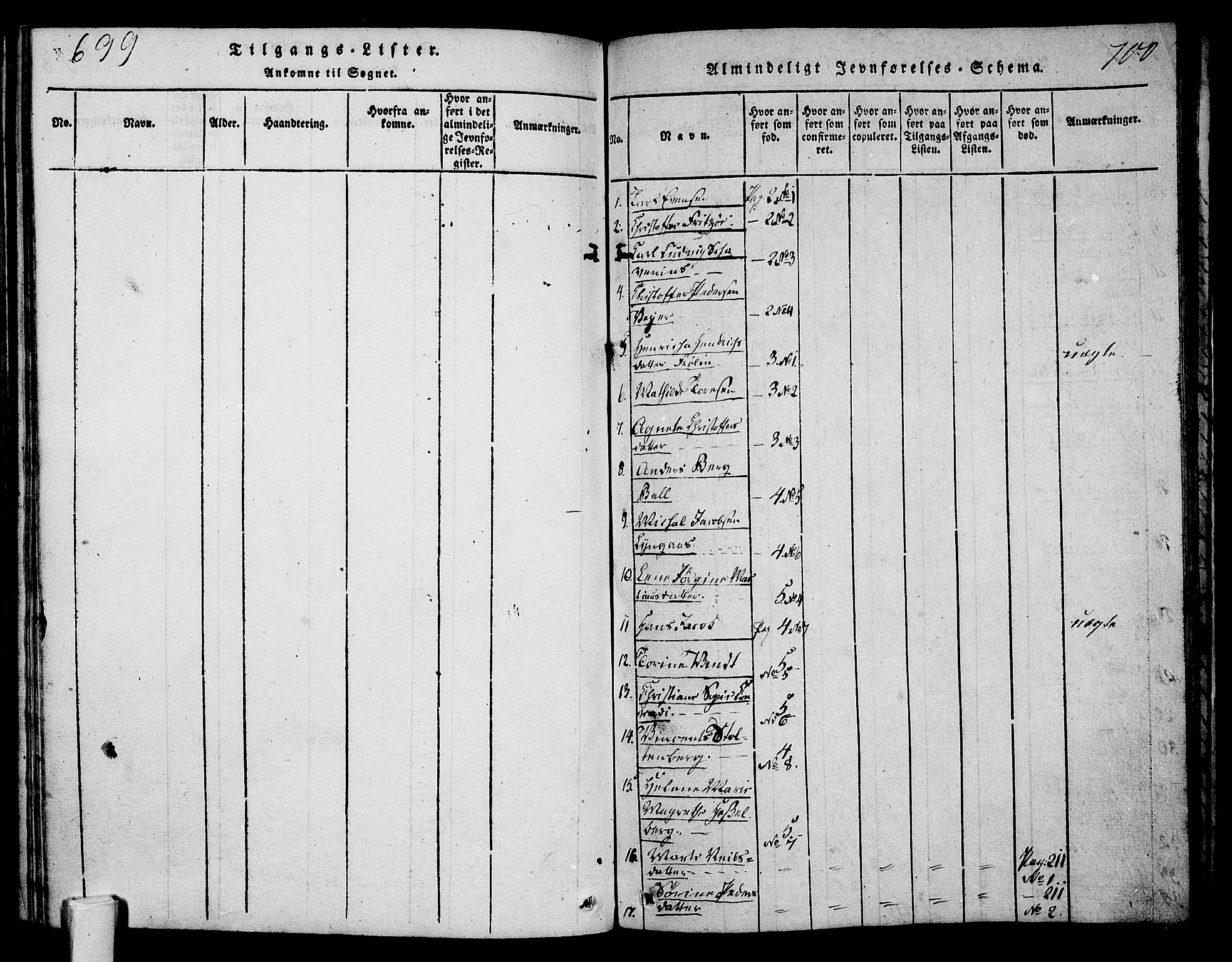 Tønsberg kirkebøker, AV/SAKO-A-330/F/Fa/L0004: Parish register (official) no. I 4, 1813-1826, p. 699-700