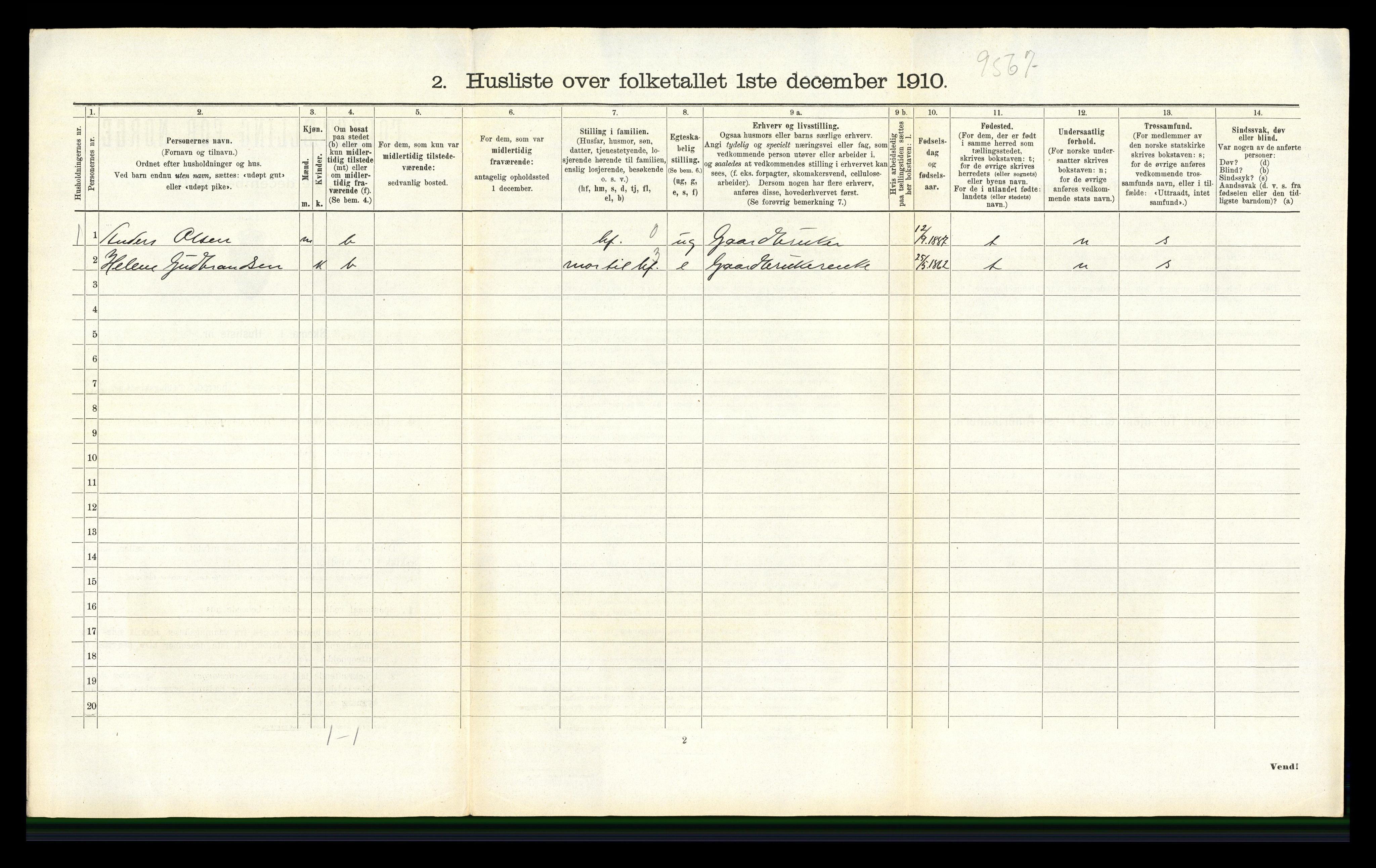 RA, 1910 census for Modum, 1910, p. 3573