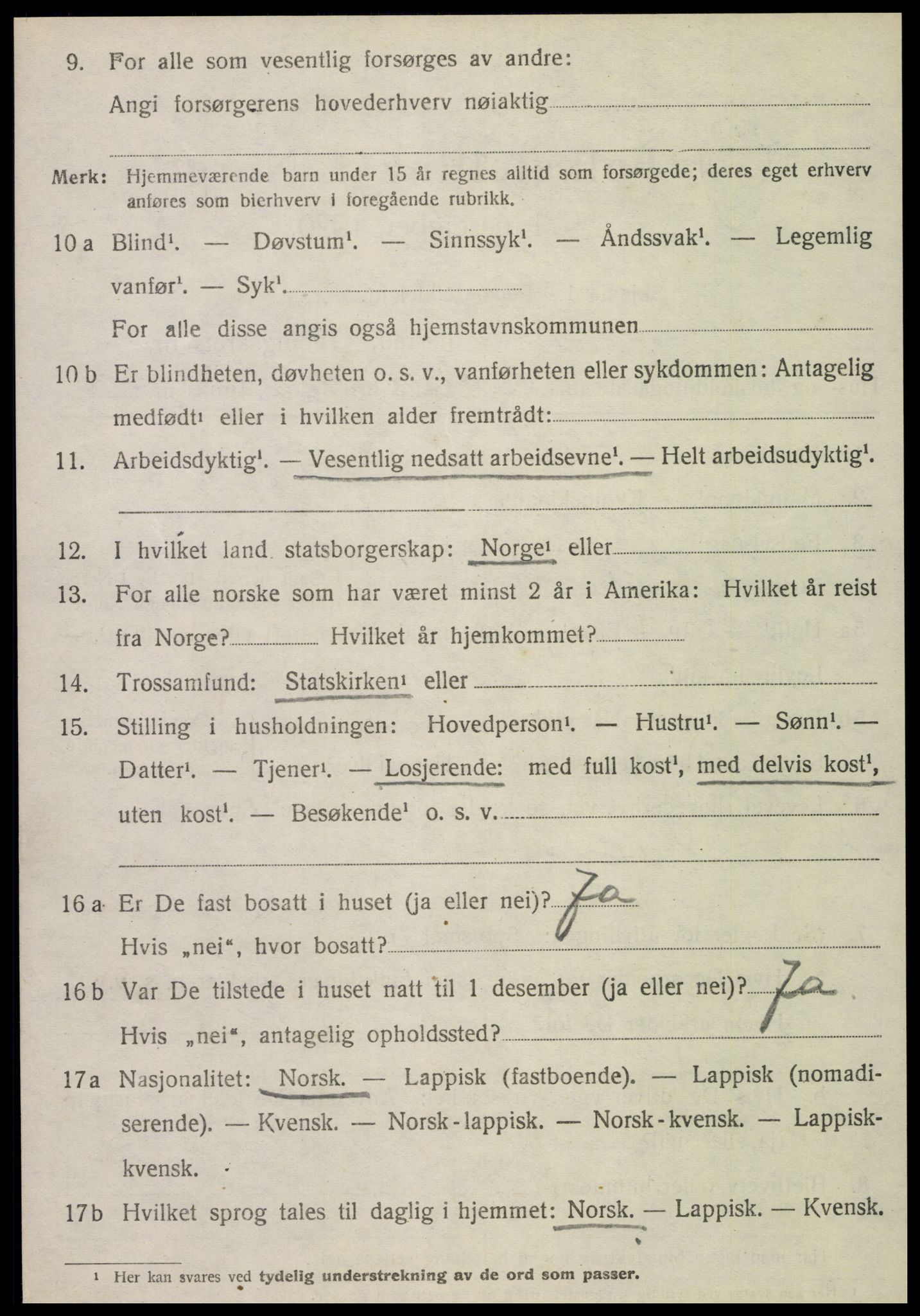 SAT, 1920 census for Stjørdal, 1920, p. 7307