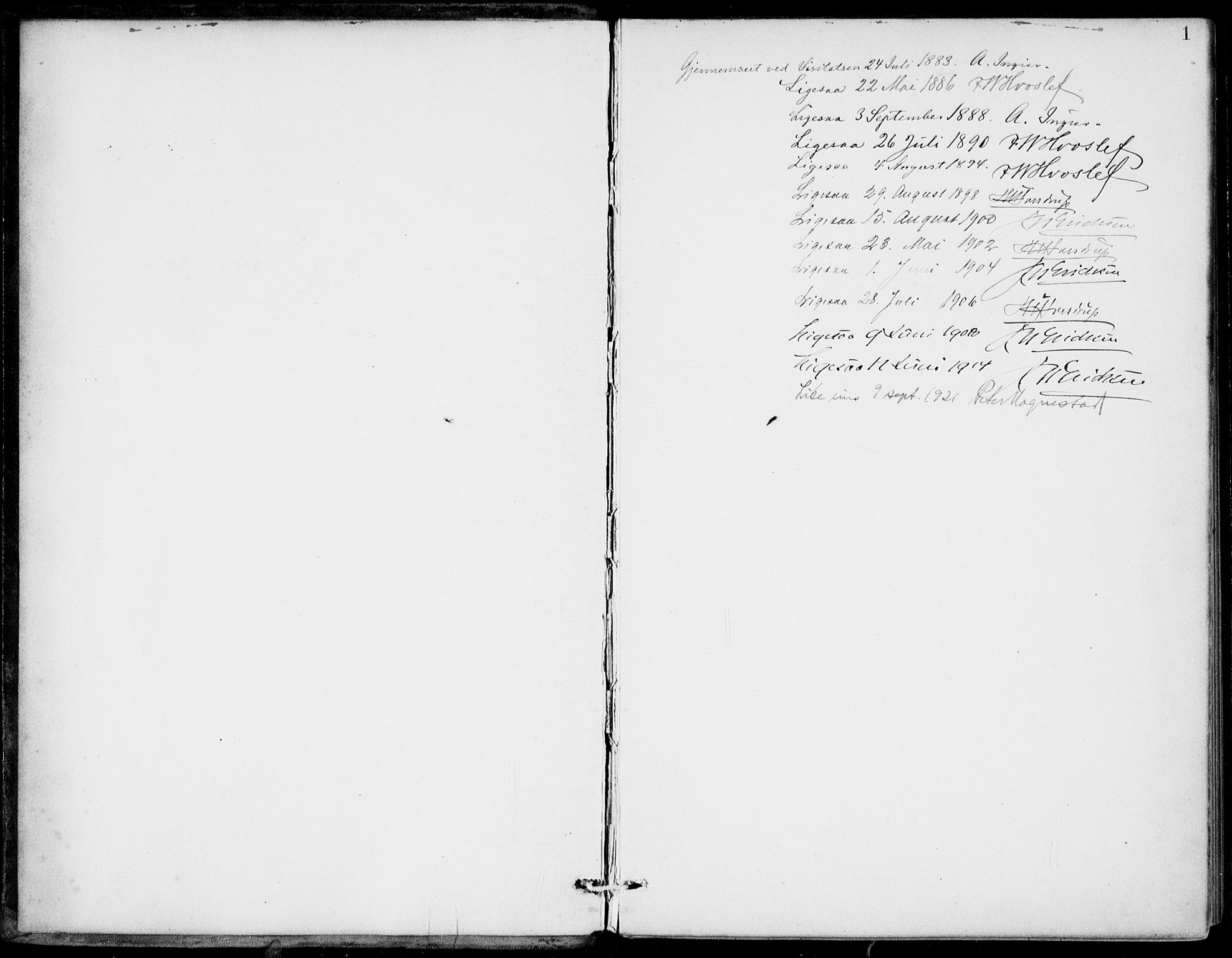 Gulen sokneprestembete, SAB/A-80201/H/Haa/Haac/L0002: Parish register (official) no. C  2, 1882-1914, p. 1