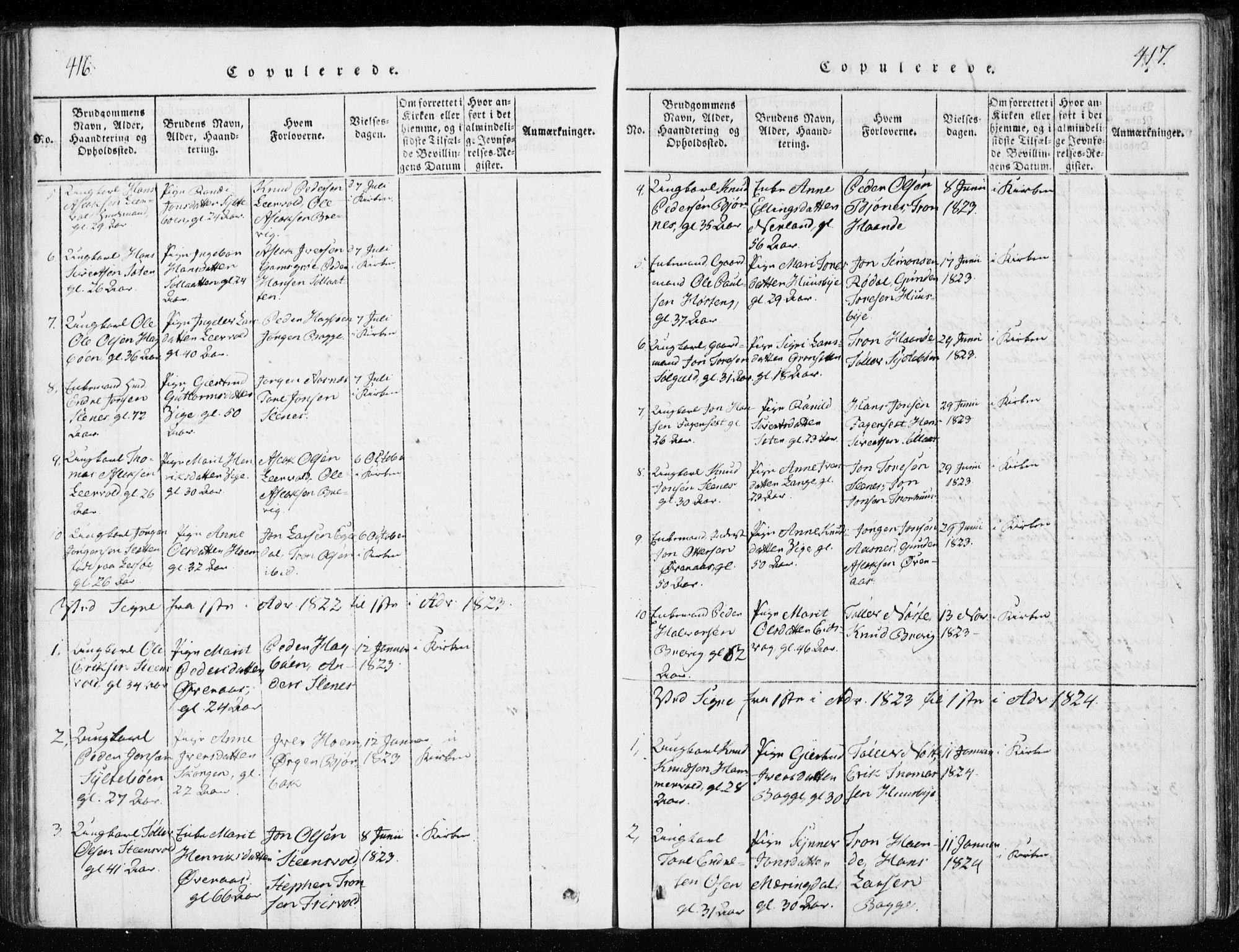 Ministerialprotokoller, klokkerbøker og fødselsregistre - Møre og Romsdal, SAT/A-1454/551/L0623: Parish register (official) no. 551A03, 1818-1831, p. 416-417