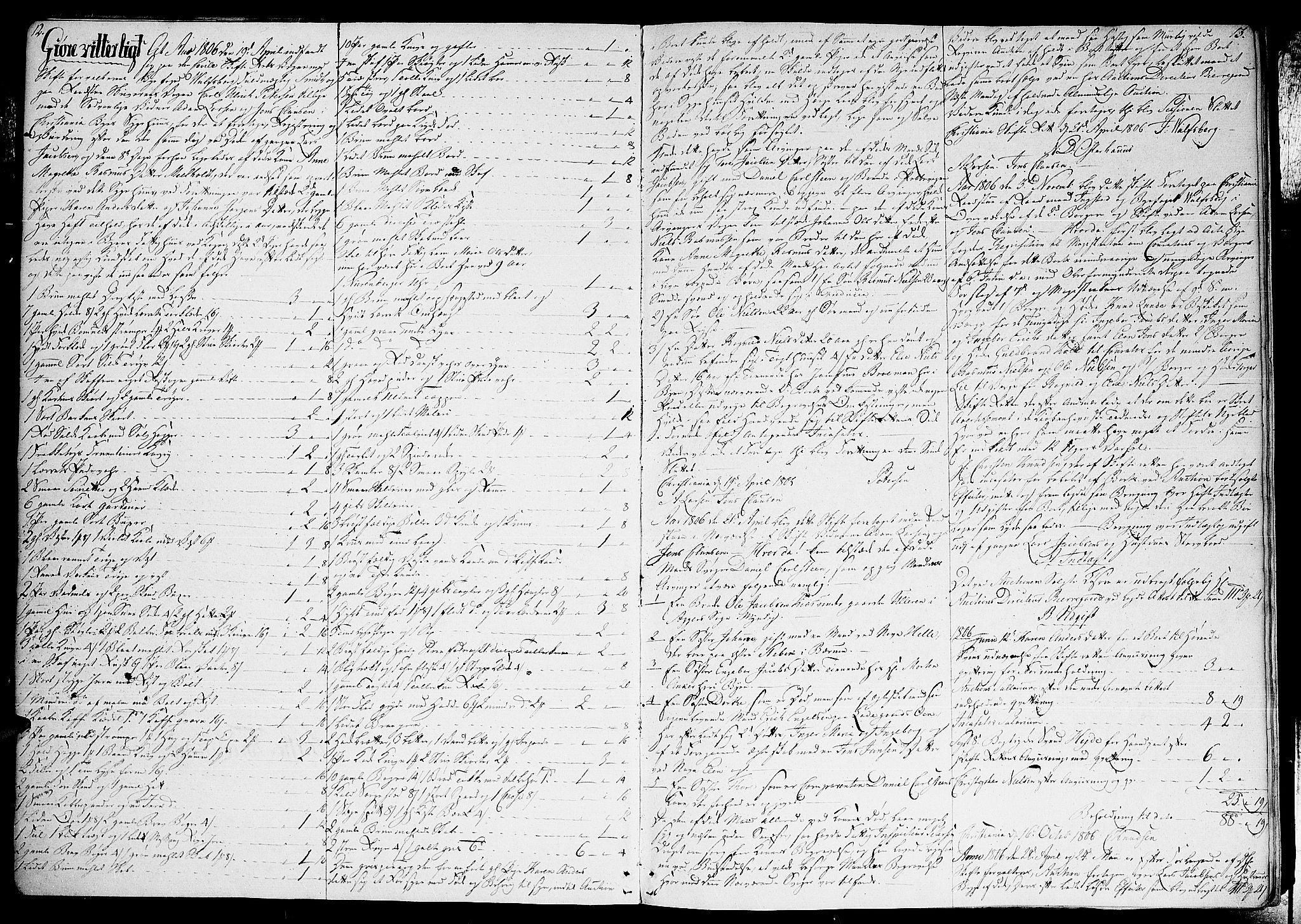 Oslo skifterett, AV/SAO-A-10383/H/Ha/L0014: Skifteprotokoll, 1806-1810, p. 12-13