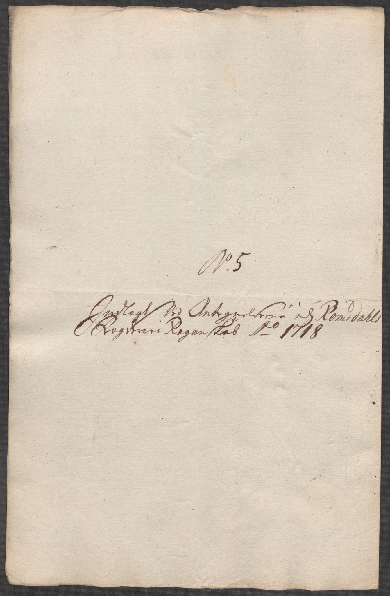 Rentekammeret inntil 1814, Reviderte regnskaper, Fogderegnskap, AV/RA-EA-4092/R55/L3665: Fogderegnskap Romsdal, 1718, p. 260