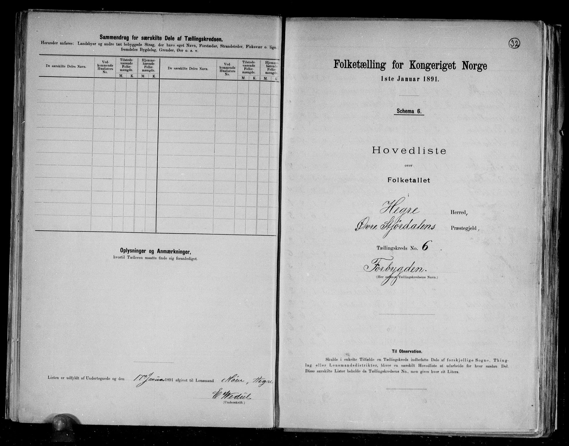 RA, 1891 census for 1712 Hegra, 1891, p. 15