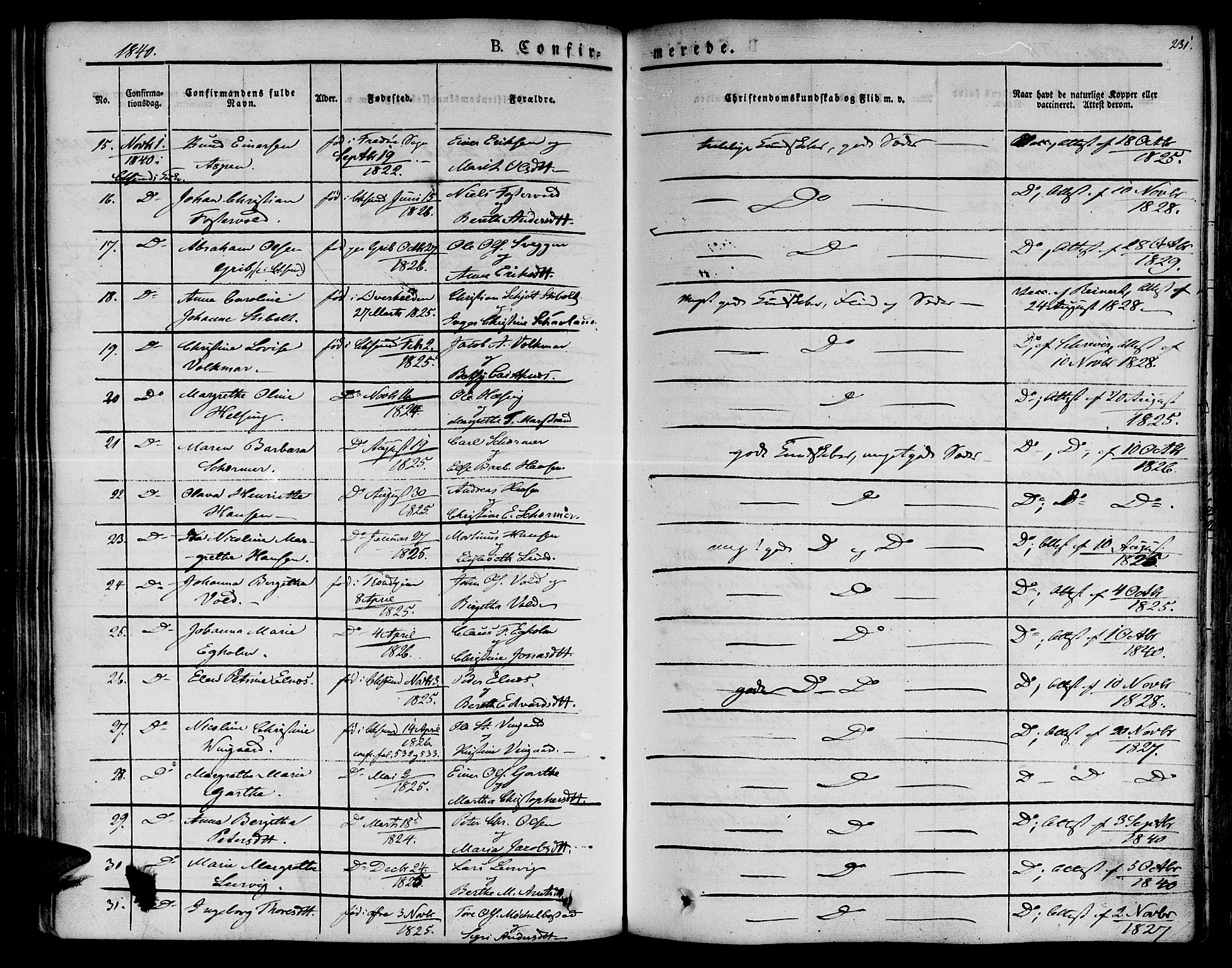 Ministerialprotokoller, klokkerbøker og fødselsregistre - Møre og Romsdal, SAT/A-1454/572/L0843: Parish register (official) no. 572A06, 1832-1842, p. 231