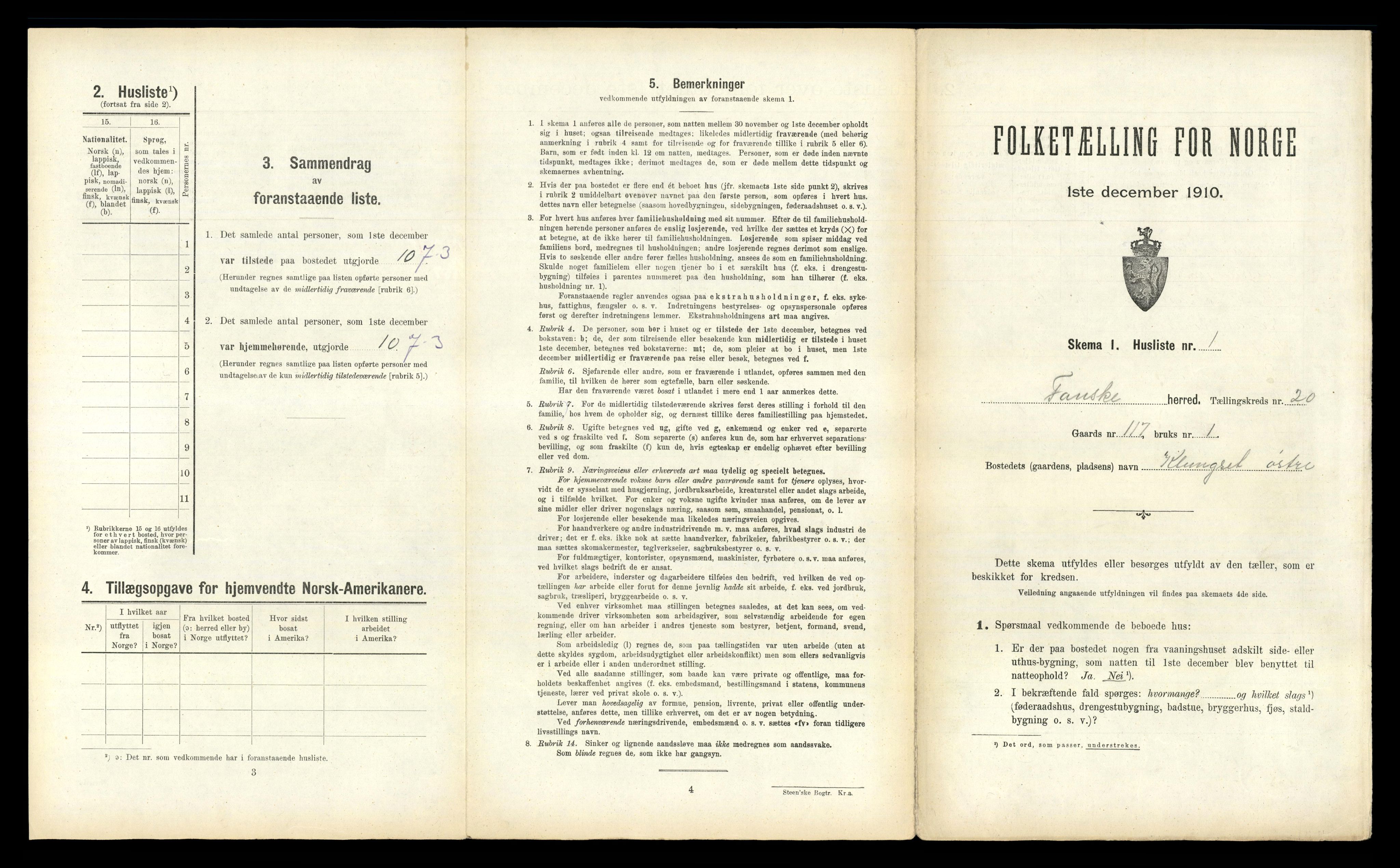 RA, 1910 census for Fauske, 1910, p. 1294