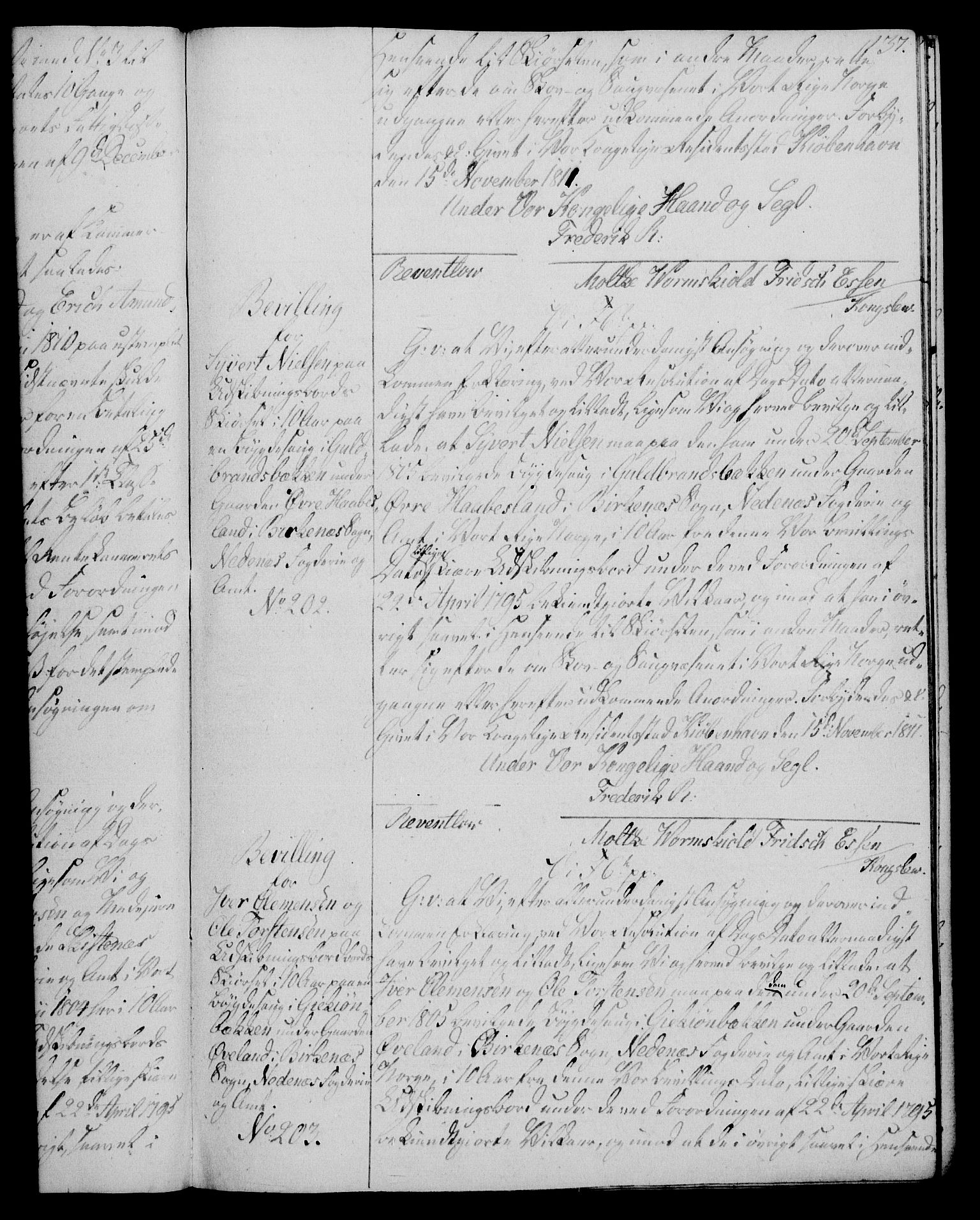 Rentekammeret, Kammerkanselliet, AV/RA-EA-3111/G/Gg/Gga/L0020: Norsk ekspedisjonsprotokoll med register (merket RK 53.20), 1811-1814, p. 137