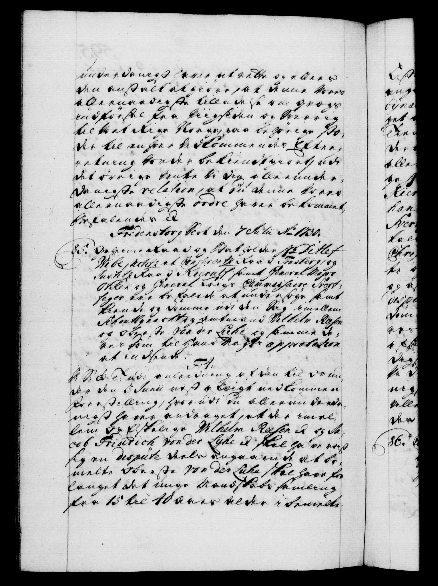 Danske Kanselli 1572-1799, AV/RA-EA-3023/F/Fc/Fca/Fcab/L0024: Norske tegnelser, 1728-1730, p. 595b