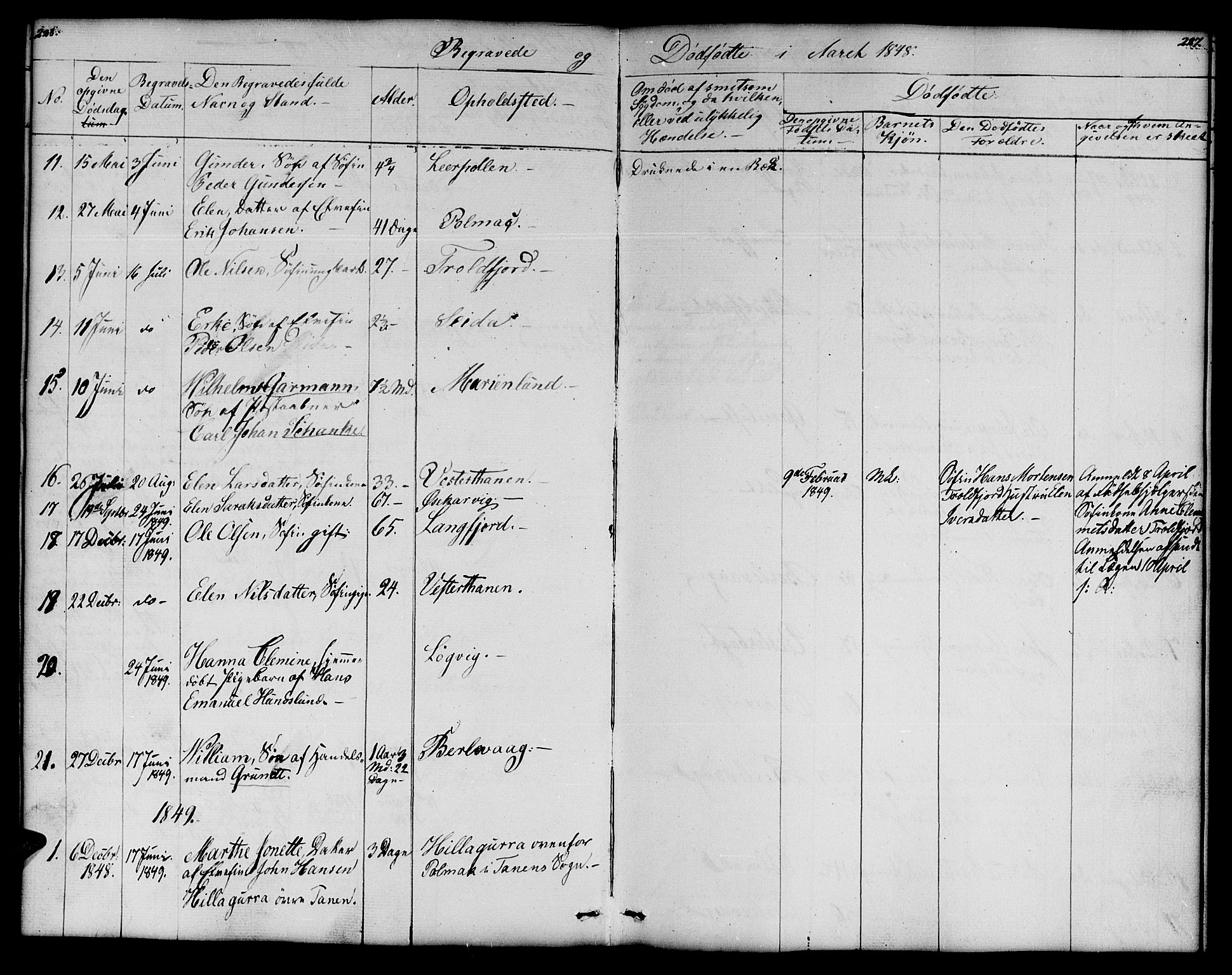 Nesseby sokneprestkontor, SATØ/S-1330/H/Hb/L0005klokker: Parish register (copy) no. 5, 1846-1852, p. 226-227