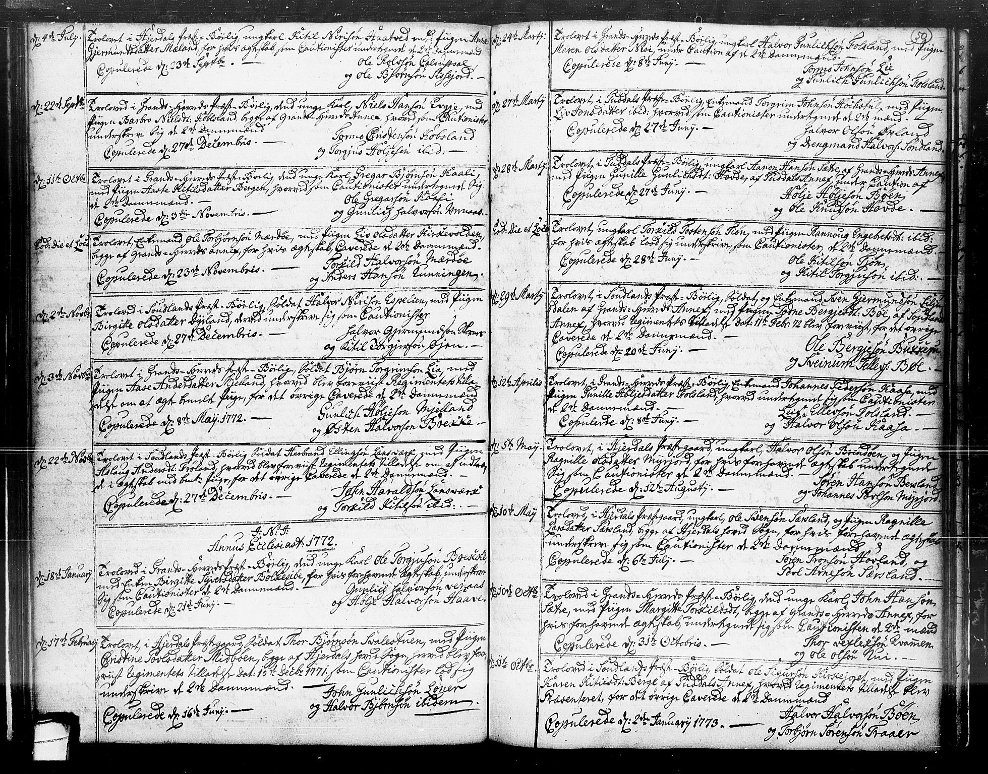 Hjartdal kirkebøker, SAKO/A-270/F/Fa/L0004: Parish register (official) no. I 4, 1727-1795, p. 50