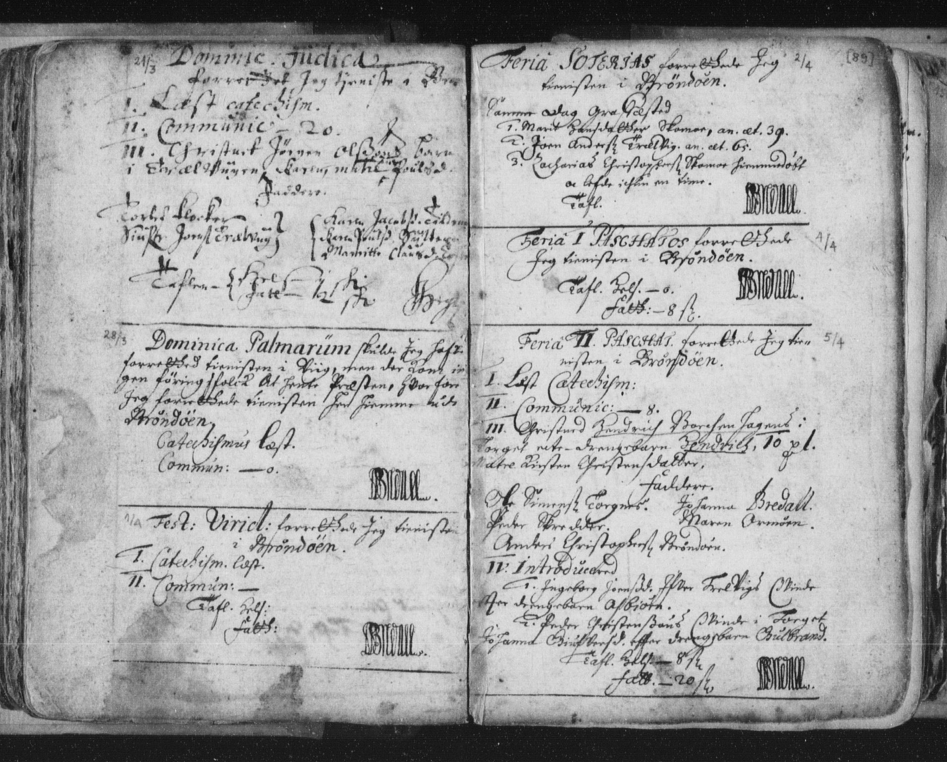 Ministerialprotokoller, klokkerbøker og fødselsregistre - Nordland, AV/SAT-A-1459/813/L0192: Parish register (official) no. 813A02, 1677-1718, p. 89