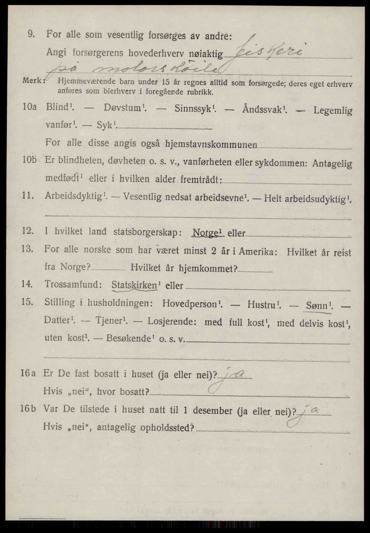 SAT, 1920 census for Bremsnes, 1920, p. 4942