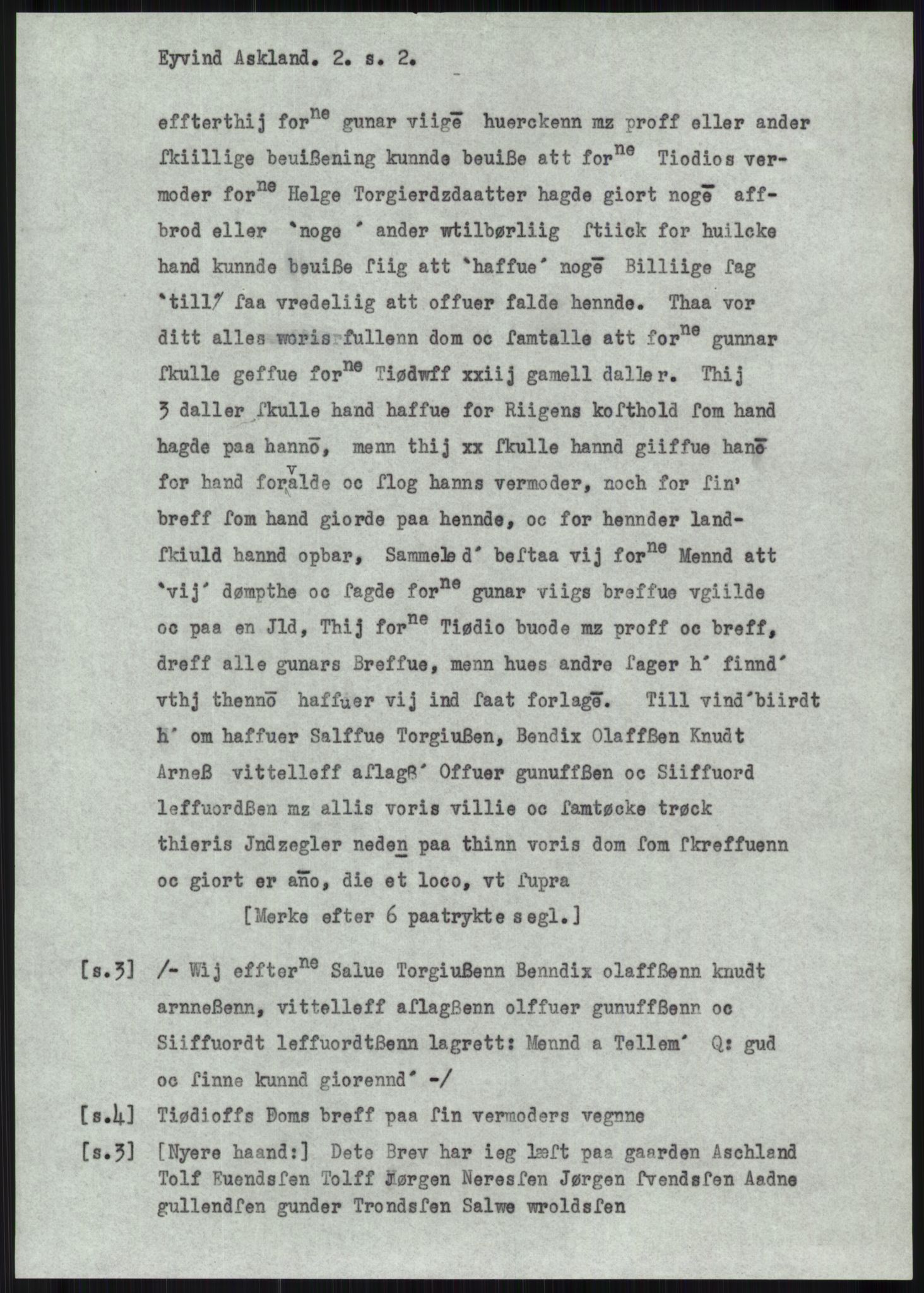 Samlinger til kildeutgivelse, Diplomavskriftsamlingen, AV/RA-EA-4053/H/Ha, p. 241