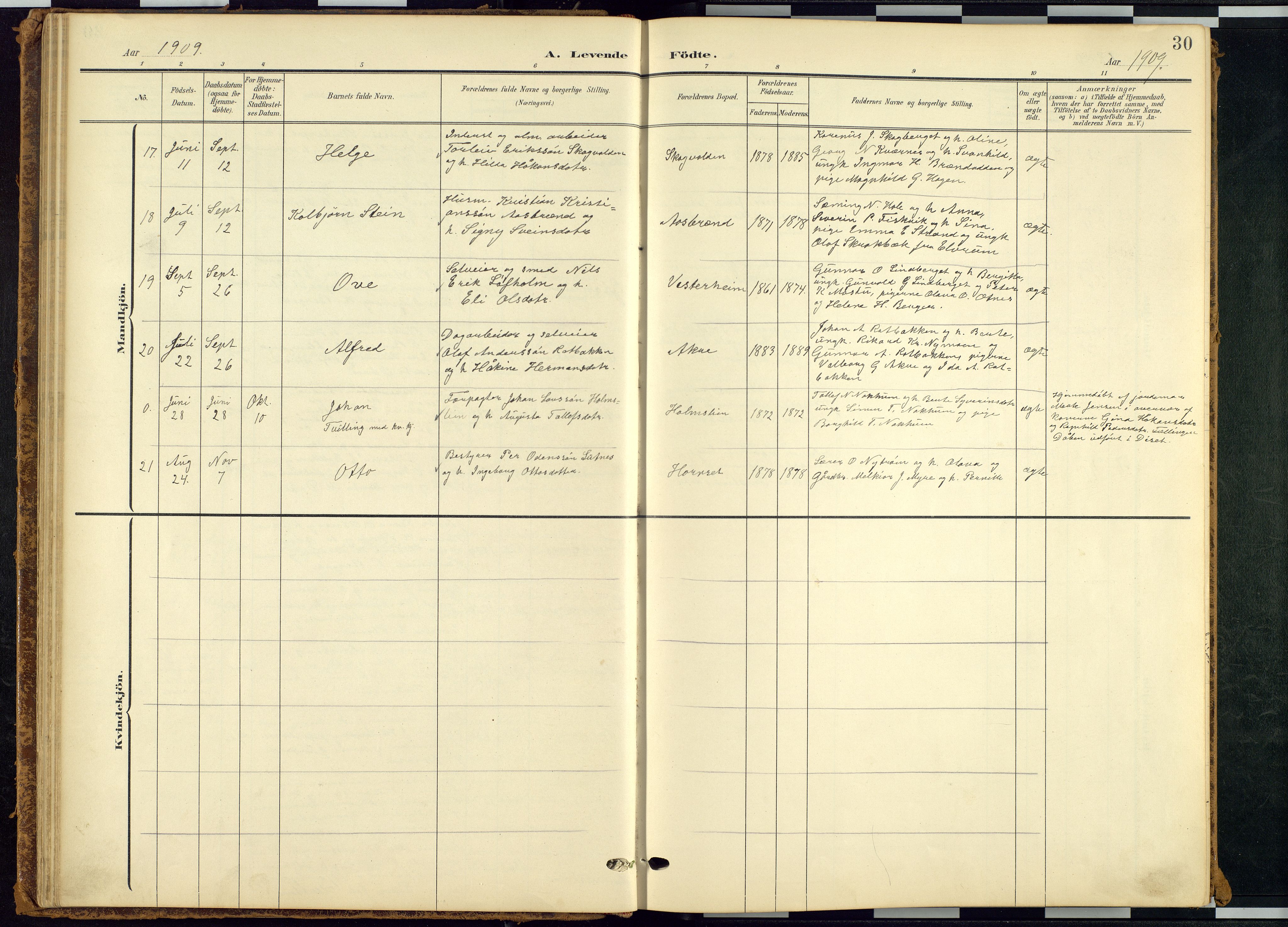 Rendalen prestekontor, SAH/PREST-054/H/Ha/Hab/L0010: Parish register (copy) no. 10, 1903-1940, p. 30