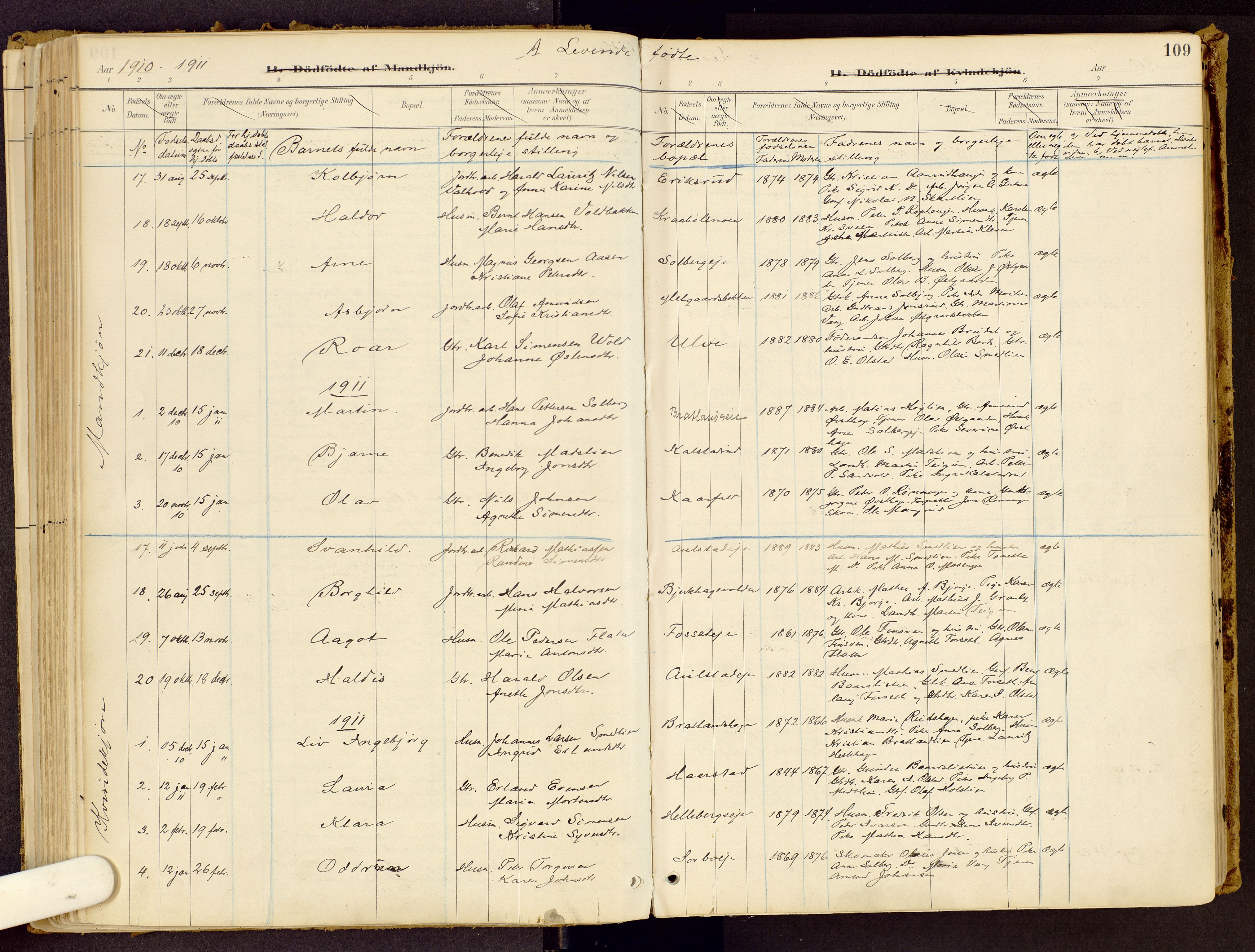Vestre Gausdal prestekontor, SAH/PREST-094/H/Ha/Haa/L0001: Parish register (official) no. 1, 1887-1914, p. 109