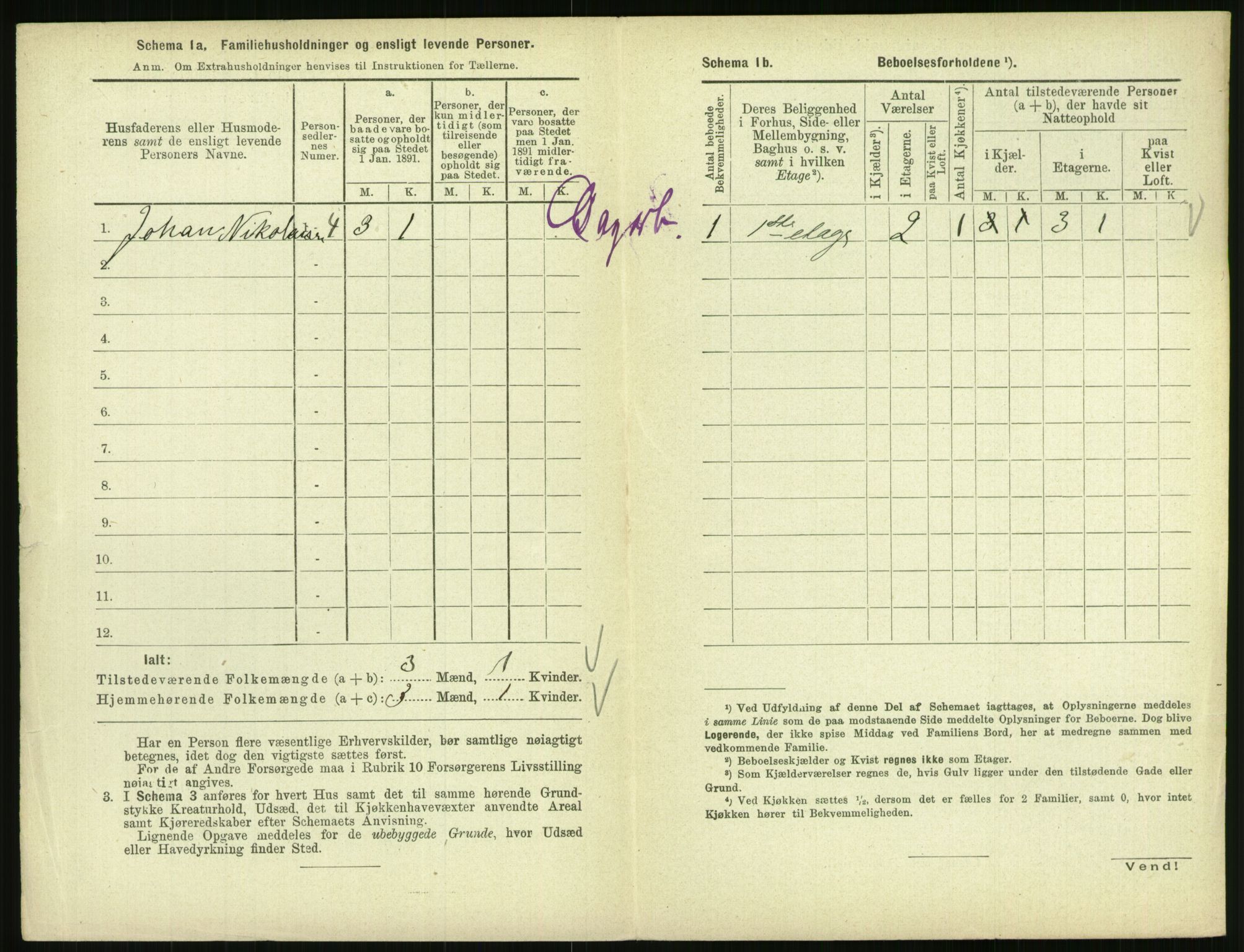 RA, 1891 census for 0801 Kragerø, 1891, p. 559