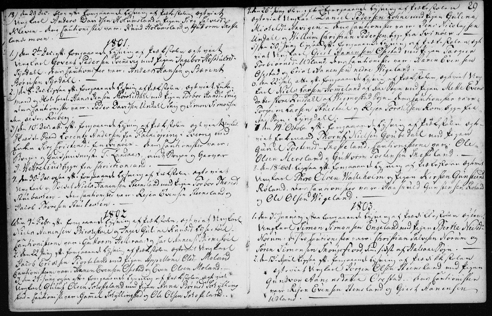 Sør-Audnedal sokneprestkontor, SAK/1111-0039/F/Fa/Fab/L0003: Parish register (official) no. A 3, 1766-1828, p. 29