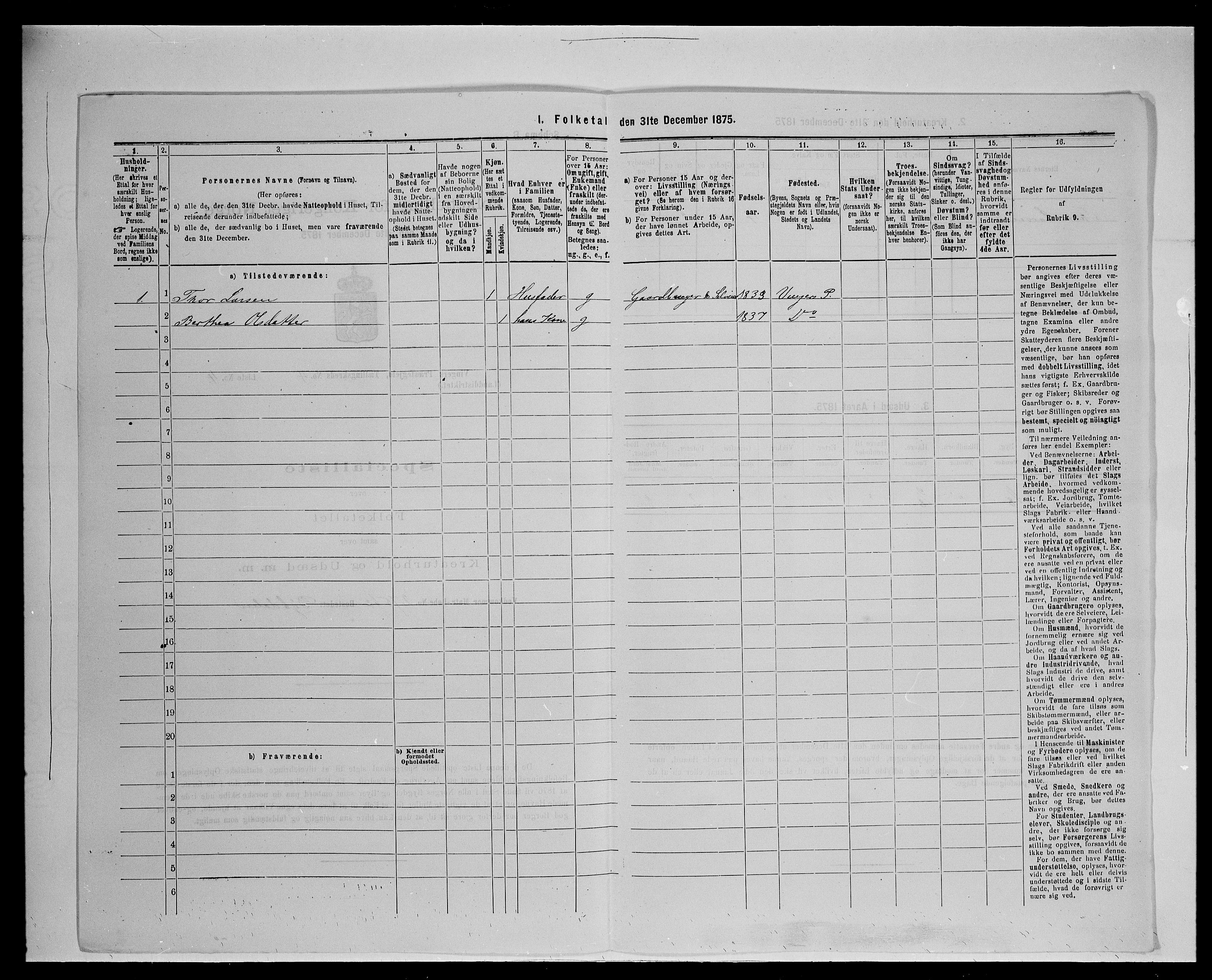 SAH, 1875 census for 0421L Vinger/Vinger og Austmarka, 1875, p. 605