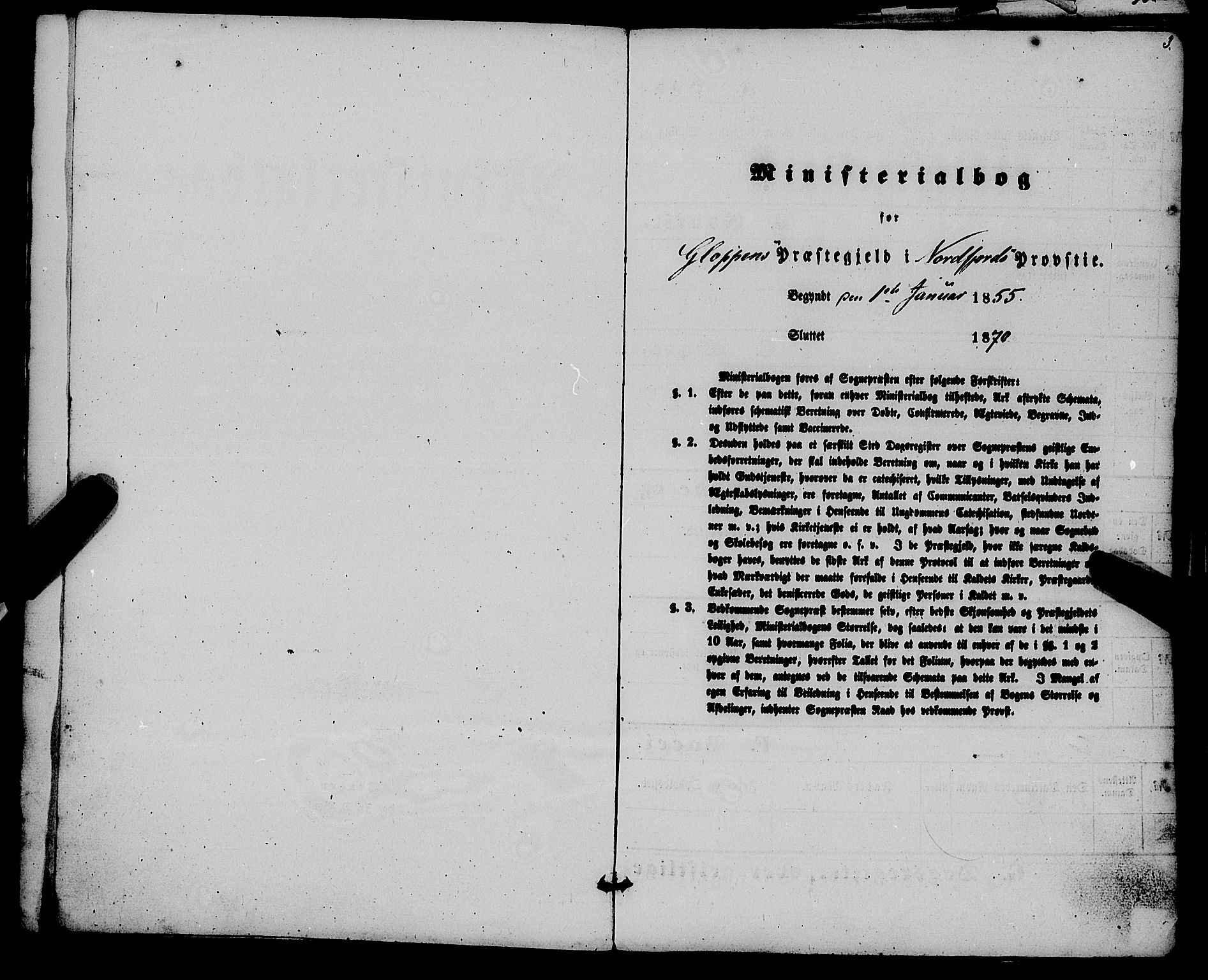 Gloppen sokneprestembete, SAB/A-80101/H/Haa/Haaa/L0009: Parish register (official) no. A 9, 1855-1870, p. 3