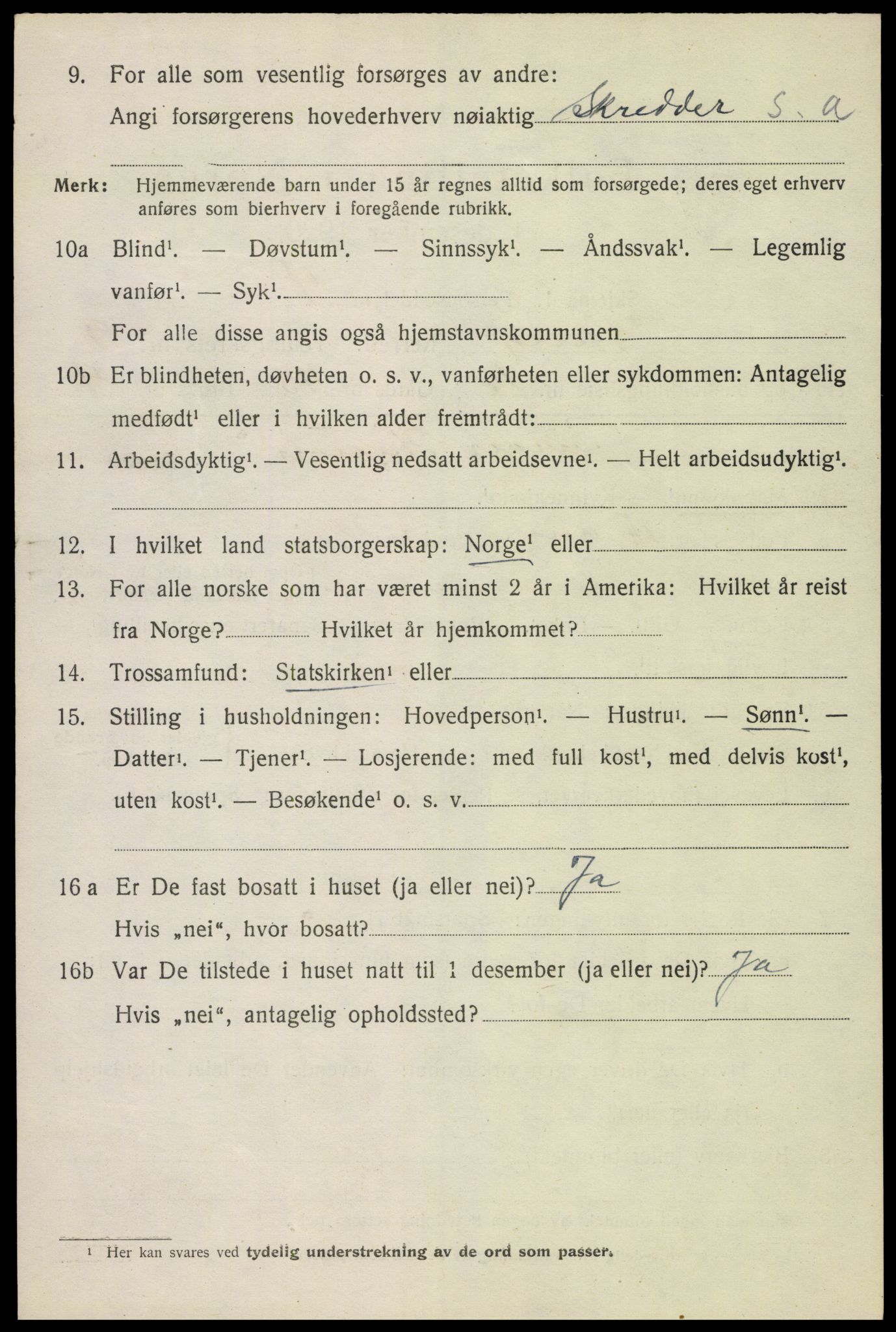 SAH, 1920 census for Vang (Hedmark), 1920, p. 18296