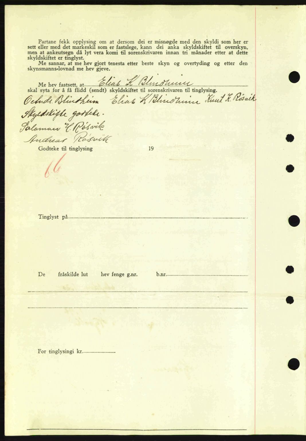 Nordre Sunnmøre sorenskriveri, AV/SAT-A-0006/1/2/2C/2Ca: Mortgage book no. A9, 1940-1940, Diary no: : 1018/1940