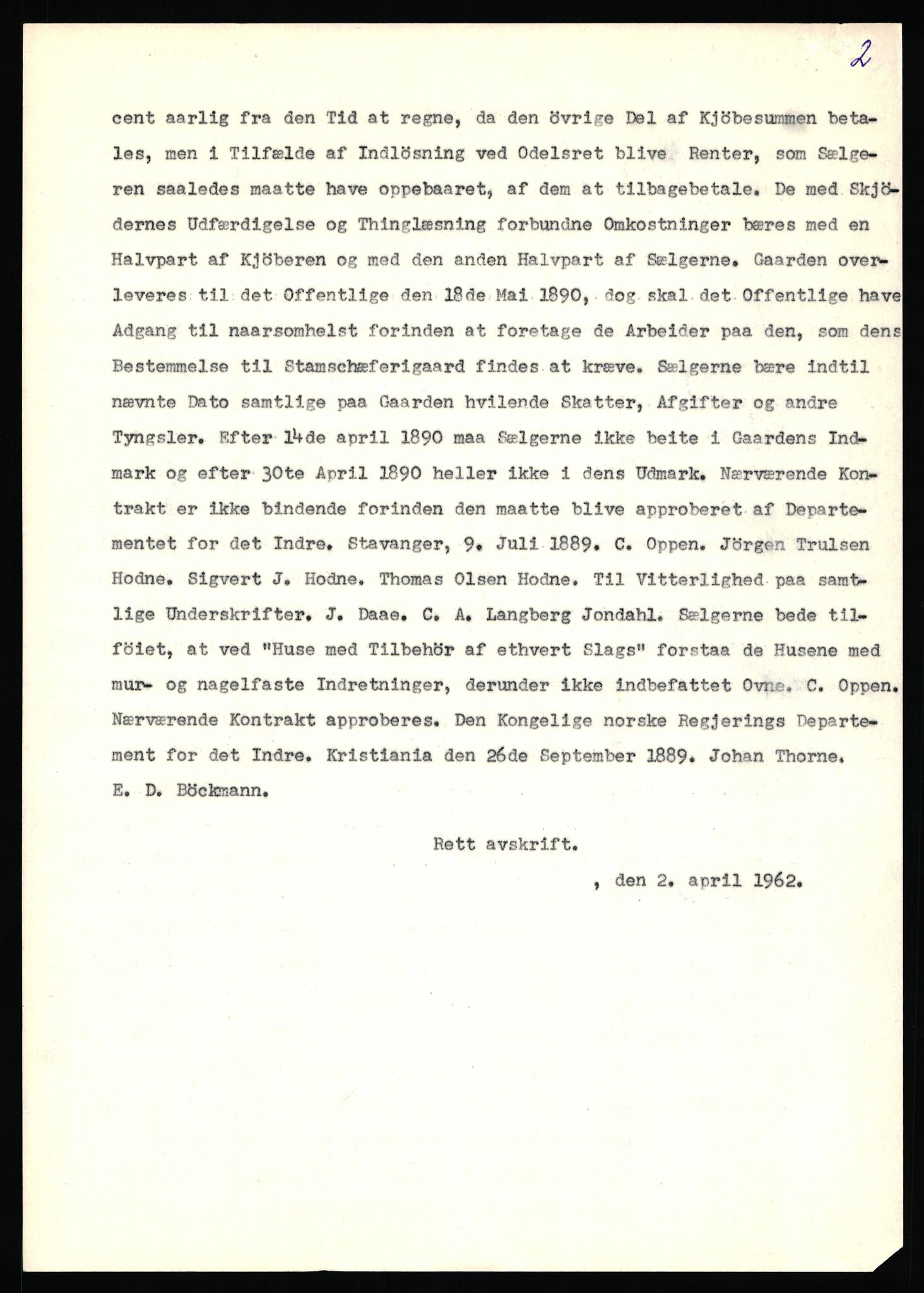 Statsarkivet i Stavanger, AV/SAST-A-101971/03/Y/Yj/L0038: Avskrifter sortert etter gårdsnavn: Hodne - Holte, 1750-1930, p. 46