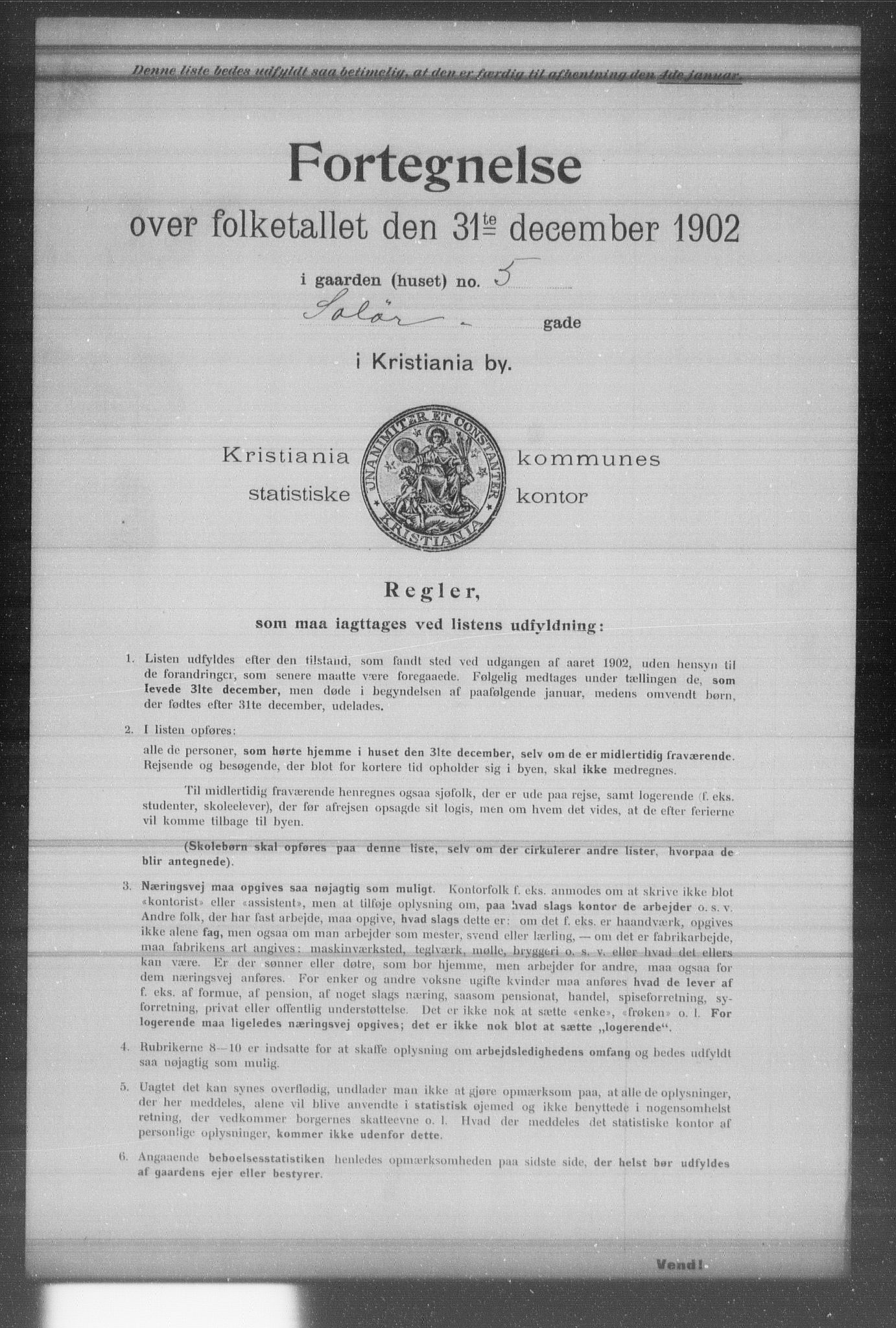 OBA, Municipal Census 1902 for Kristiania, 1902, p. 18463