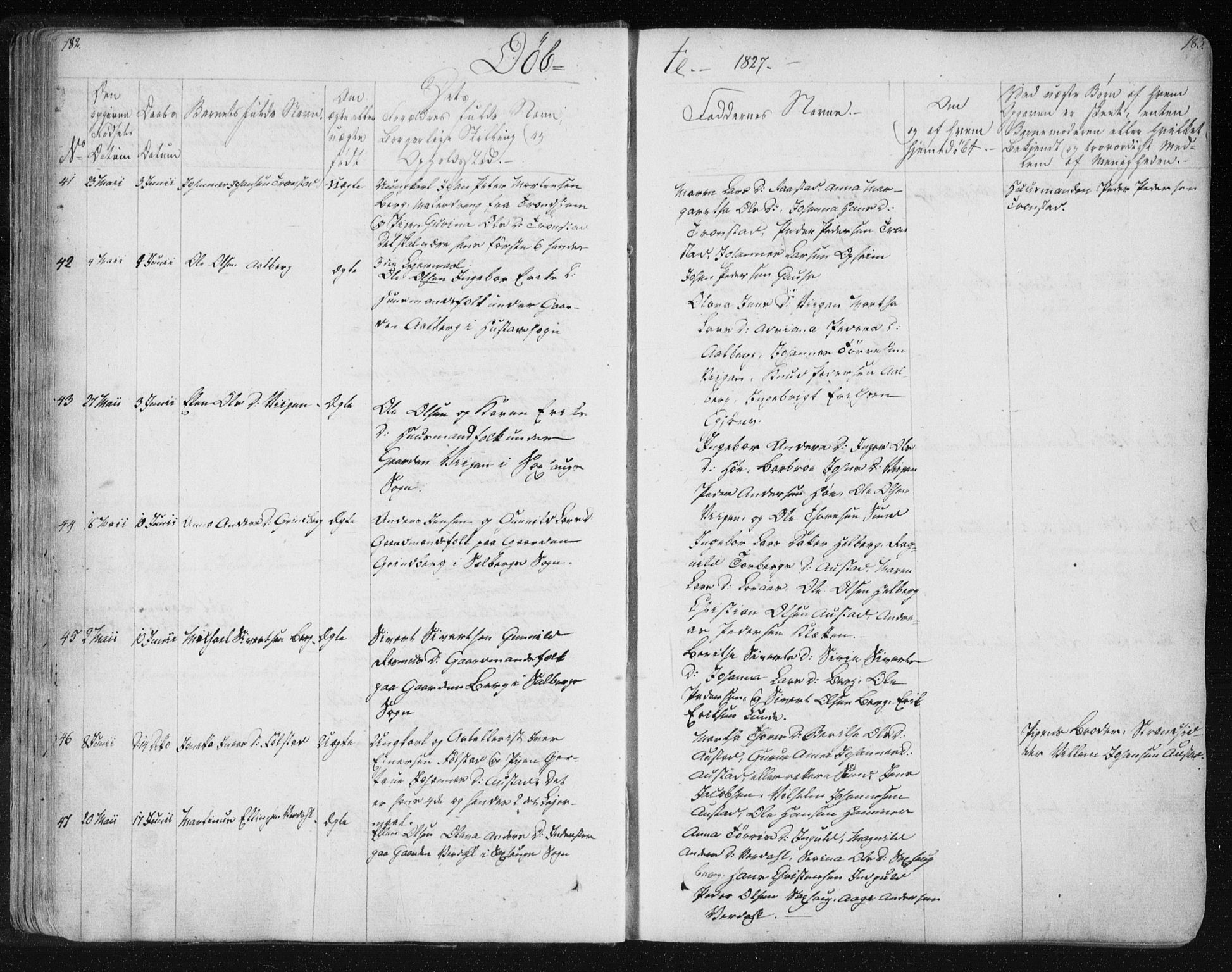 Ministerialprotokoller, klokkerbøker og fødselsregistre - Nord-Trøndelag, SAT/A-1458/730/L0276: Parish register (official) no. 730A05, 1822-1830, p. 182-183