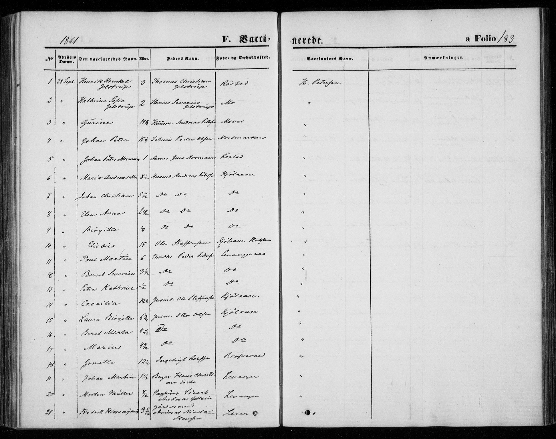Ministerialprotokoller, klokkerbøker og fødselsregistre - Nord-Trøndelag, SAT/A-1458/720/L0184: Parish register (official) no. 720A02 /1, 1855-1863, p. 183
