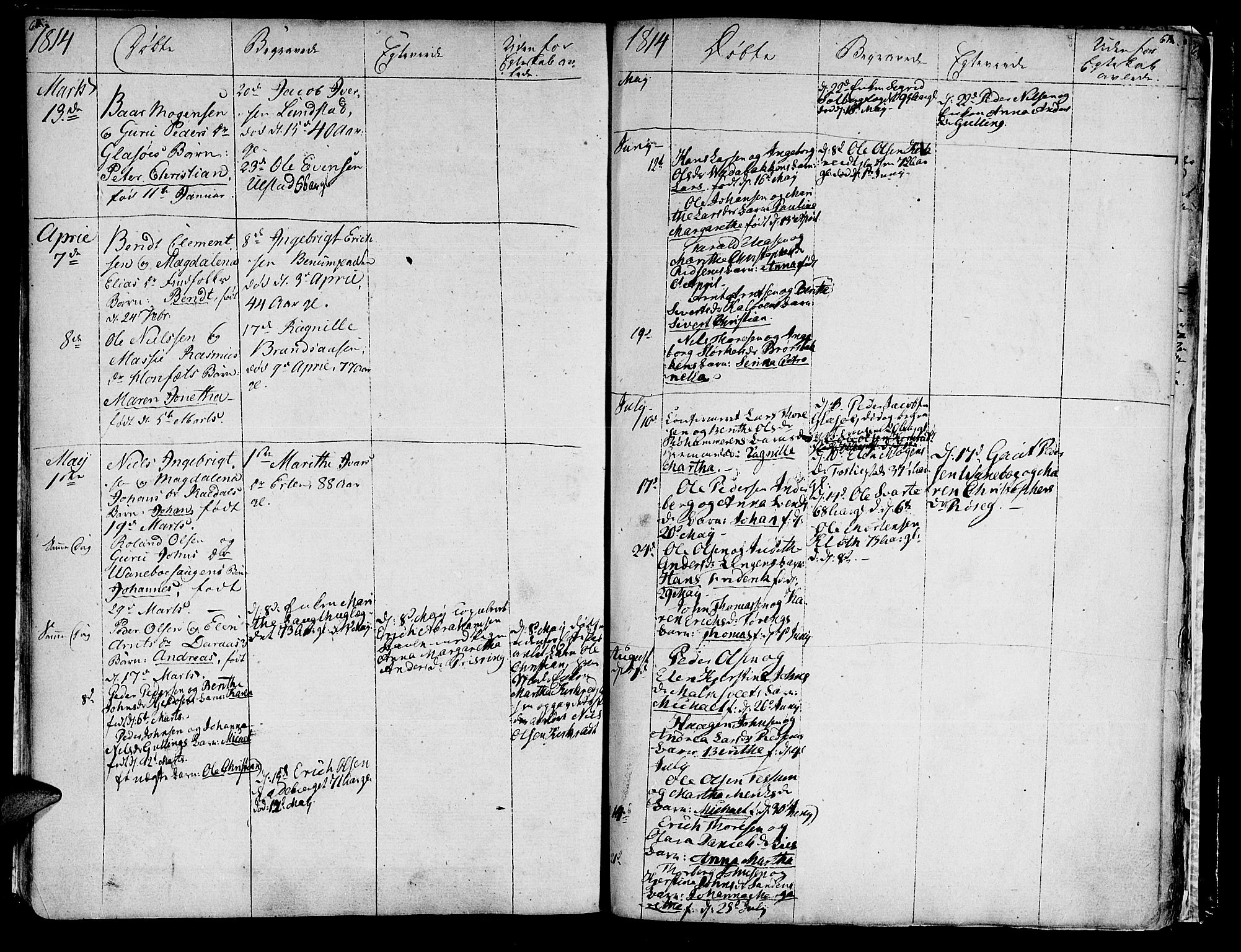 Ministerialprotokoller, klokkerbøker og fødselsregistre - Nord-Trøndelag, SAT/A-1458/741/L0386: Parish register (official) no. 741A02, 1804-1816, p. 60-61