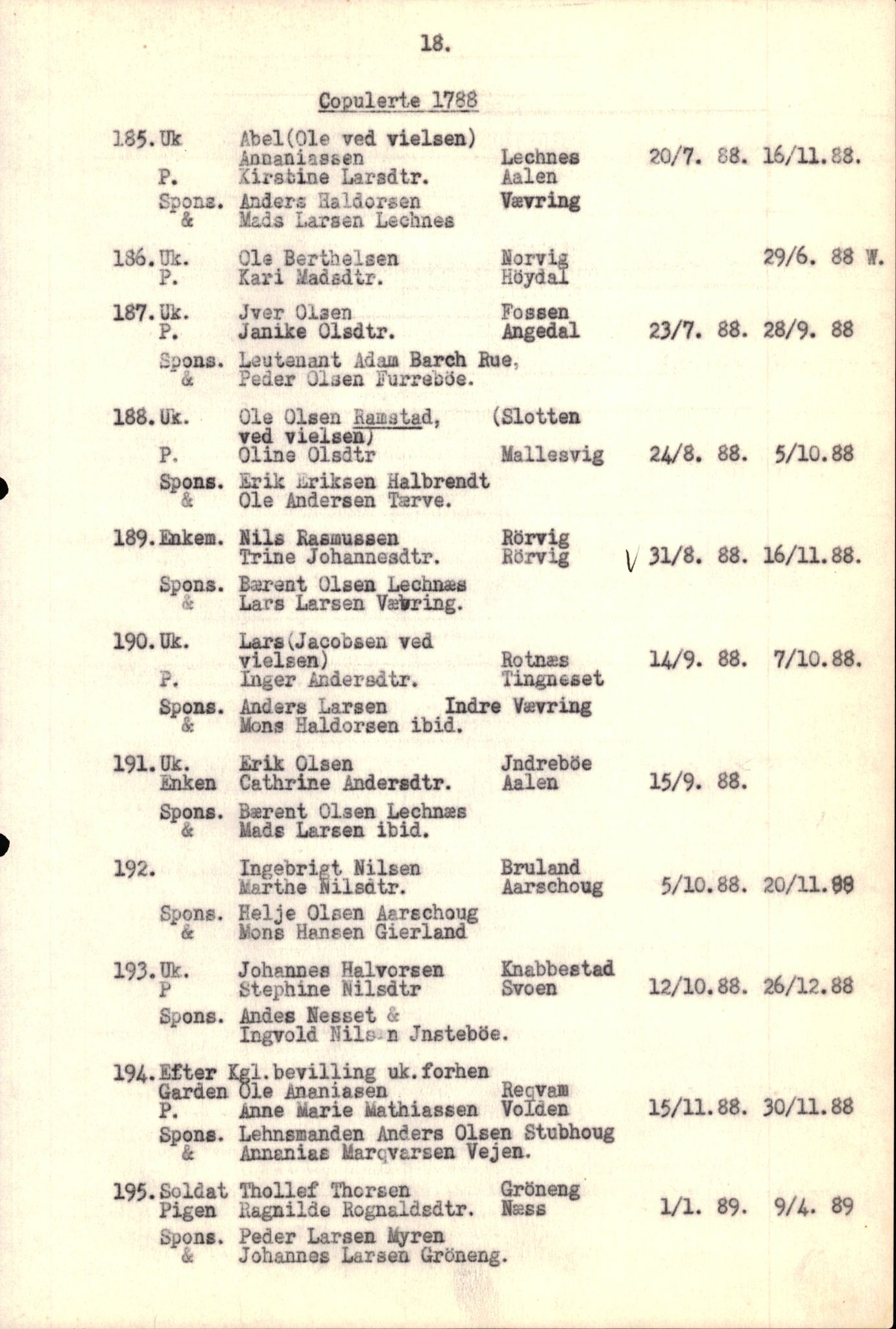 Samling av fulltekstavskrifter, SAB/FULLTEKST/B/14/0008: Førde sokneprestembete, ministerialbok nr. A 4, 1781-1802, p. 19