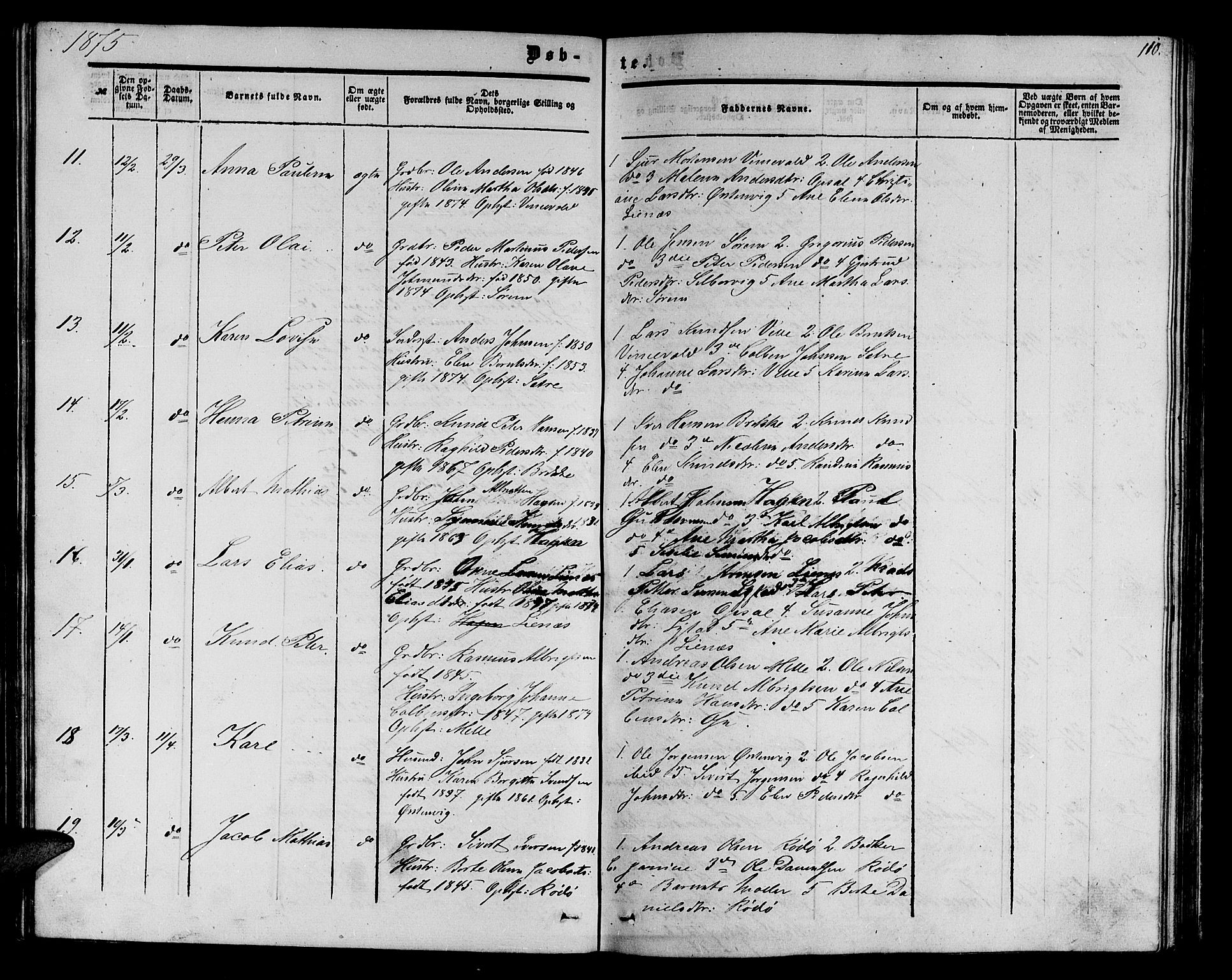 Ministerialprotokoller, klokkerbøker og fødselsregistre - Møre og Romsdal, AV/SAT-A-1454/513/L0188: Parish register (copy) no. 513C02, 1865-1882, p. 110