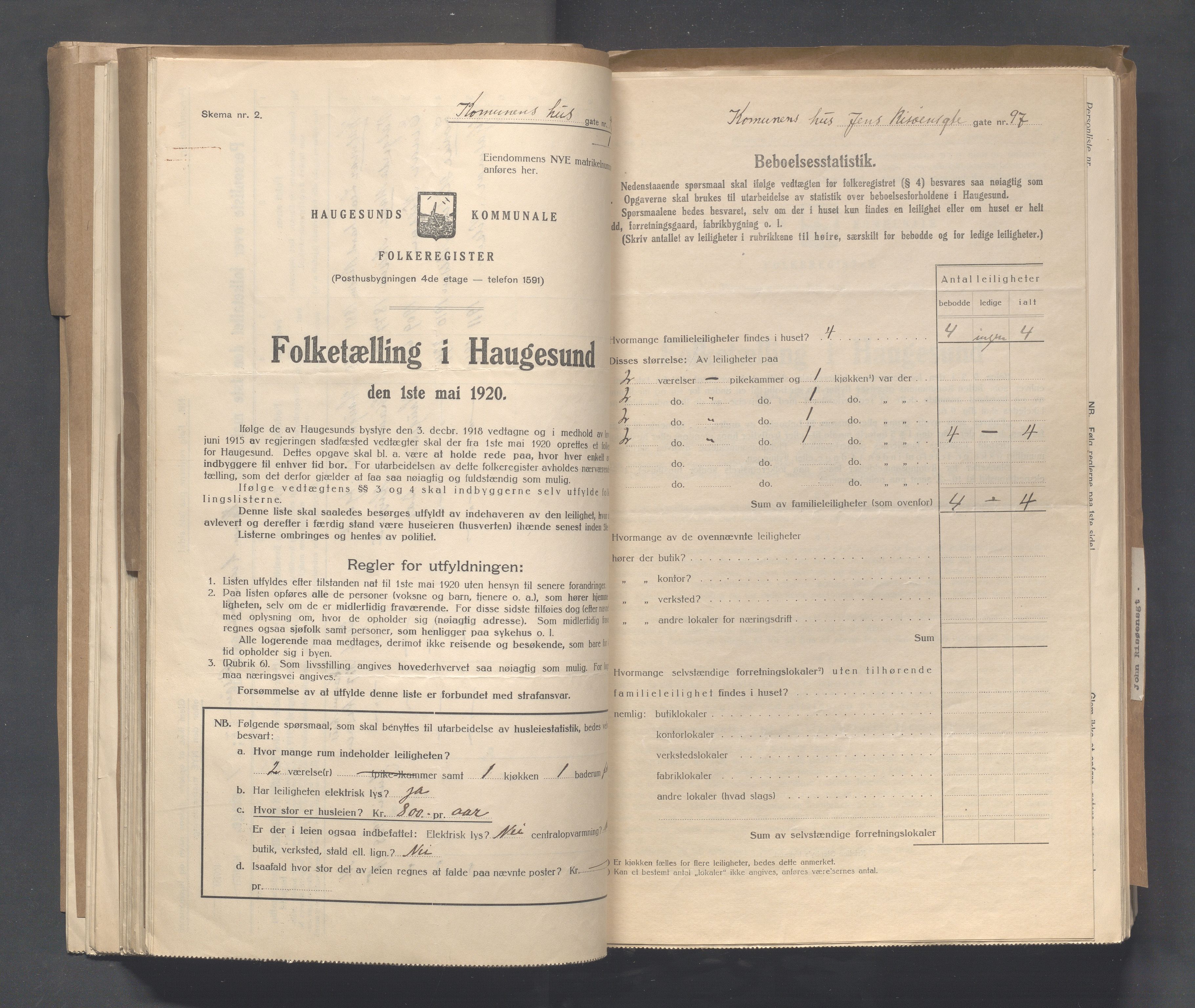 IKAR, Local census 1.5.1920 for Haugesund, 1920, p. 6434