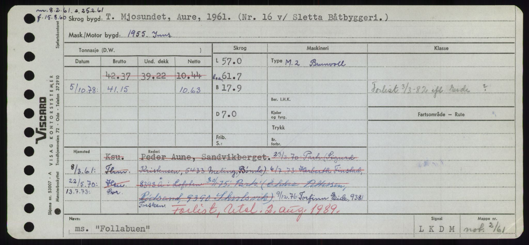 Sjøfartsdirektoratet med forløpere, Skipsmålingen, AV/RA-S-1627/H/Hd/L0011: Fartøy, Fla-Får, p. 149