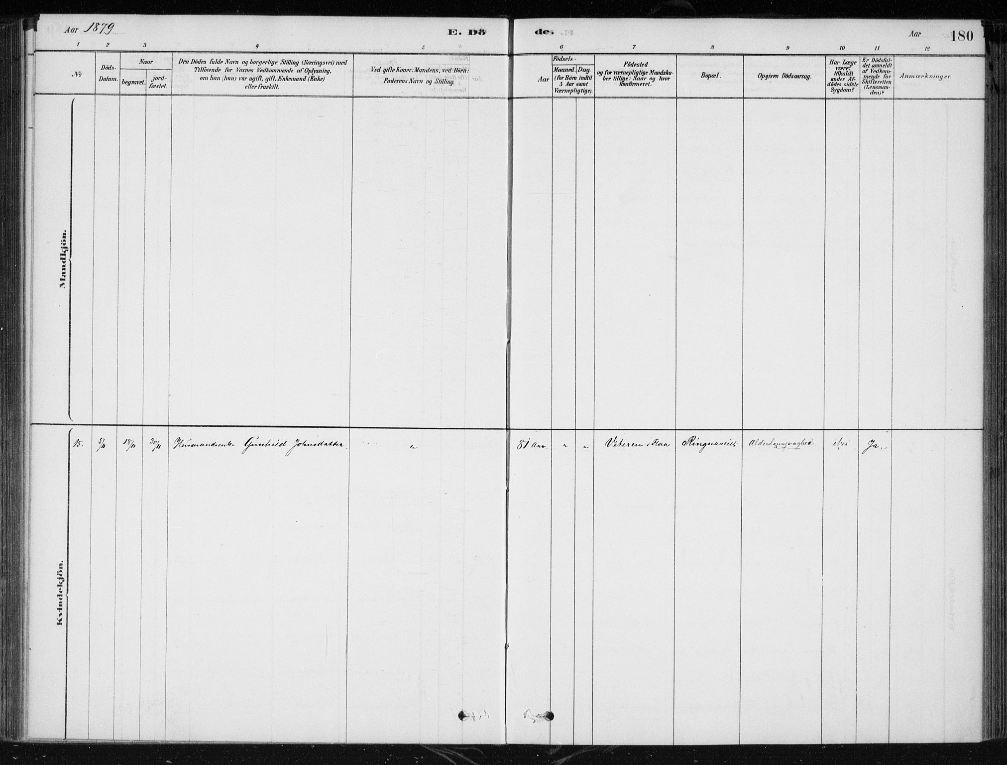 Krødsherad kirkebøker, AV/SAKO-A-19/F/Fa/L0005: Parish register (official) no. 5, 1879-1888, p. 180