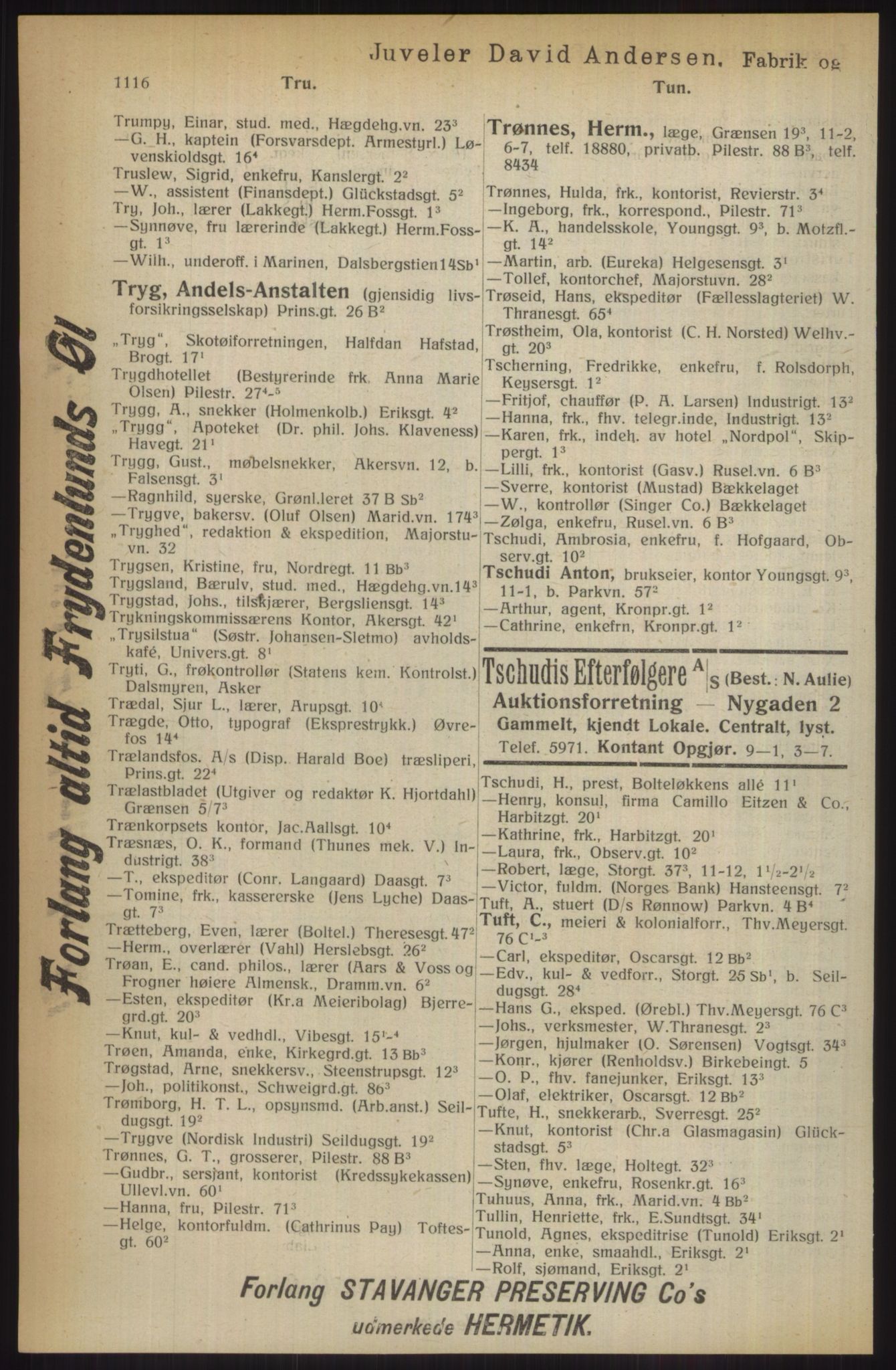 Kristiania/Oslo adressebok, PUBL/-, 1914, p. 1116