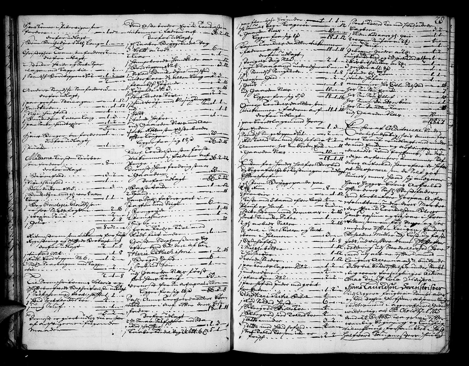 Aker sorenskriveri, AV/SAO-A-10895/H/Hb/L0005: Skifteprotokoll, 1704-1709, p. 27b-28a