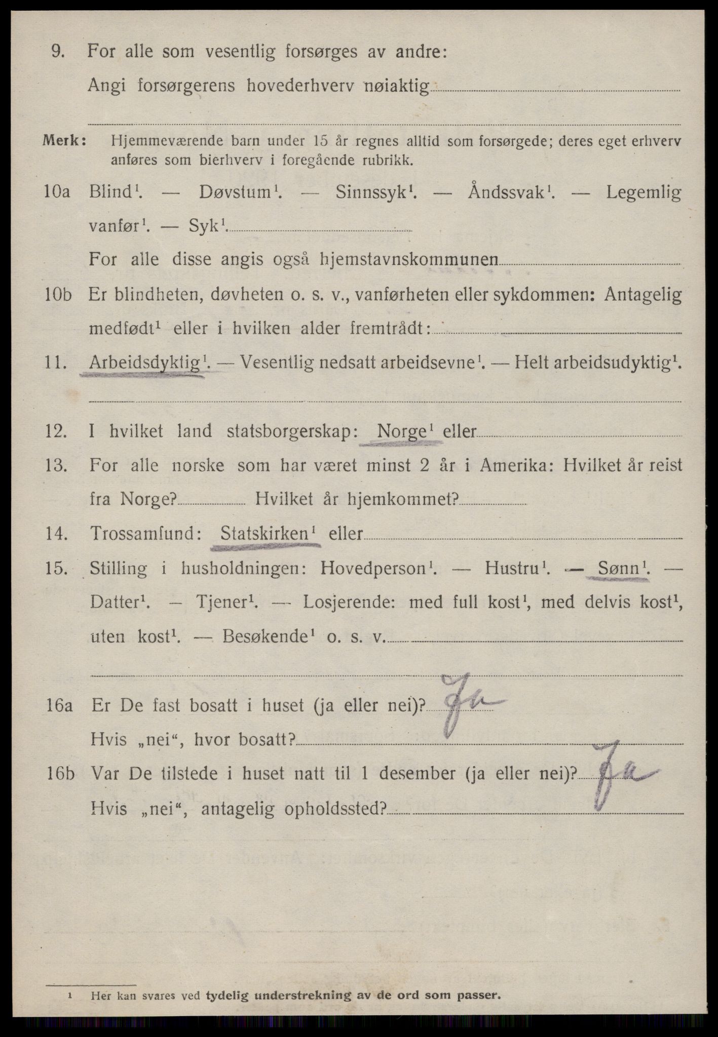 SAT, 1920 census for Stordal, 1920, p. 2081